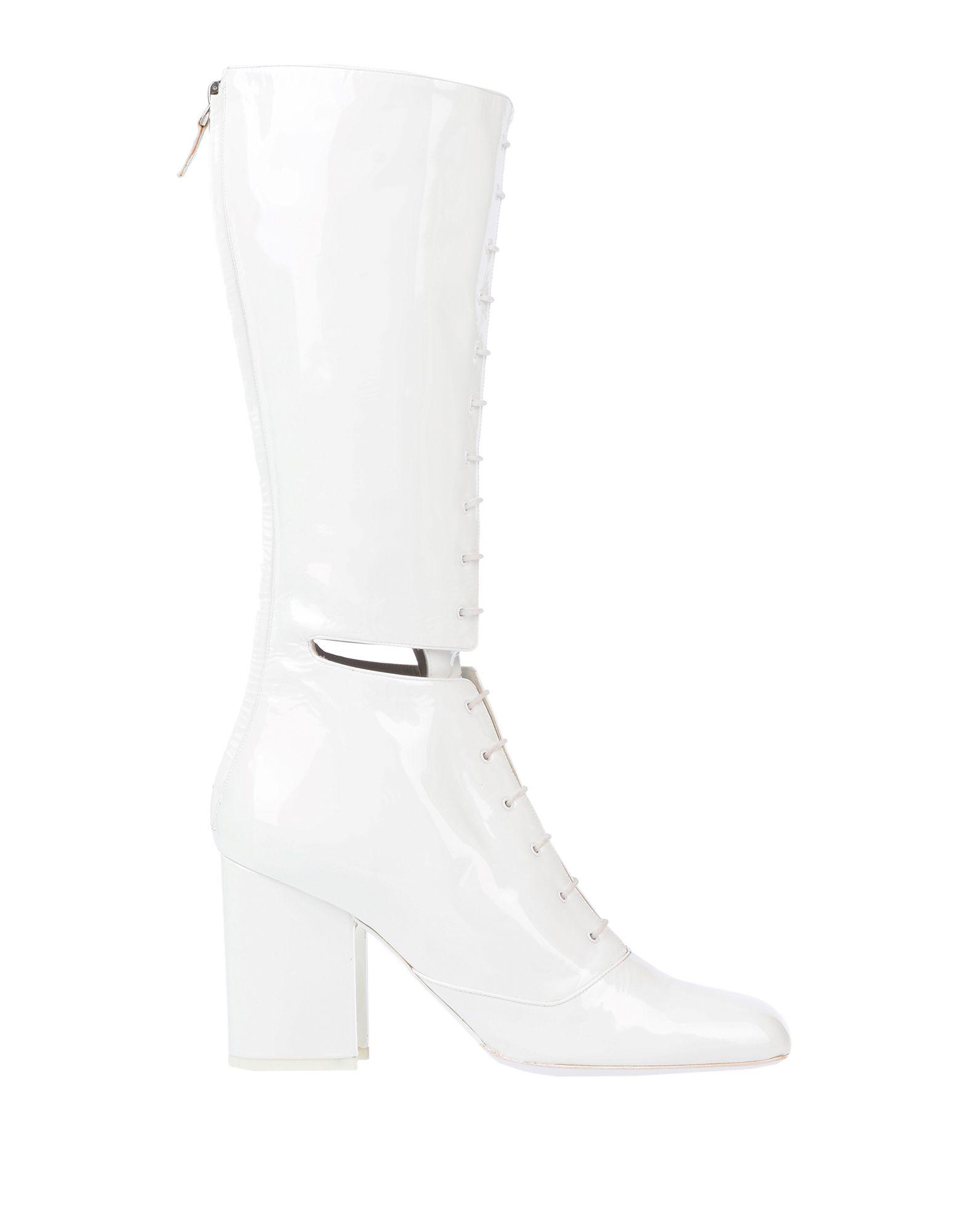 Jil Sander Leather Boots in White - Lyst