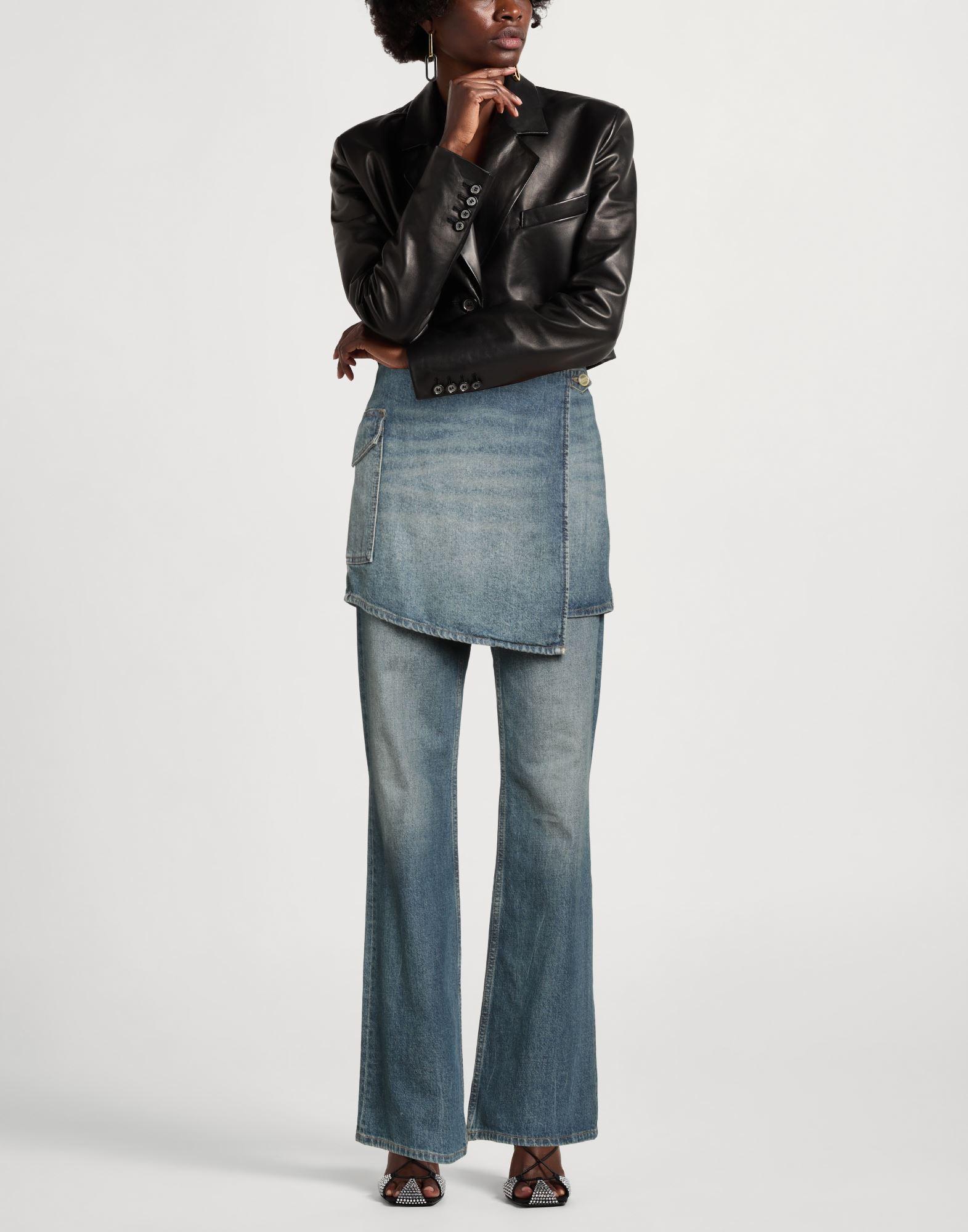 デニム・ジーパン GANNI Woman Jeans Denim J1721 566 Mid Blue Vintage Blue Goddi Jeans | GANNI US