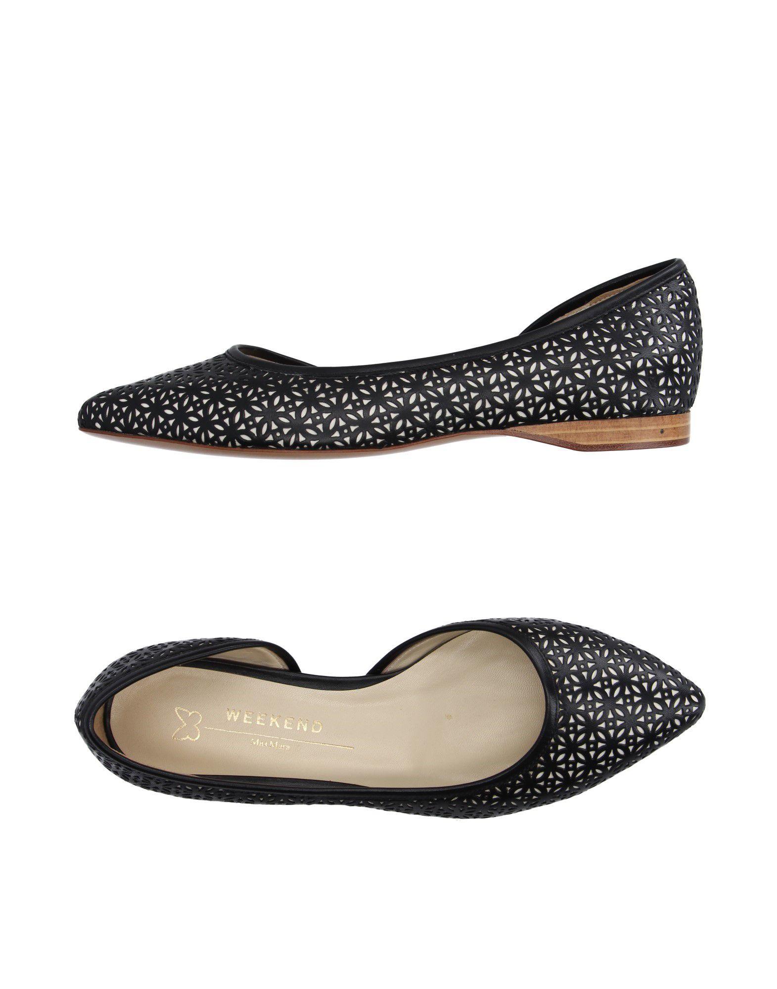 weekend by maxmara ballet flats in black lyst weekend by maxmara ballet flats in black lyst