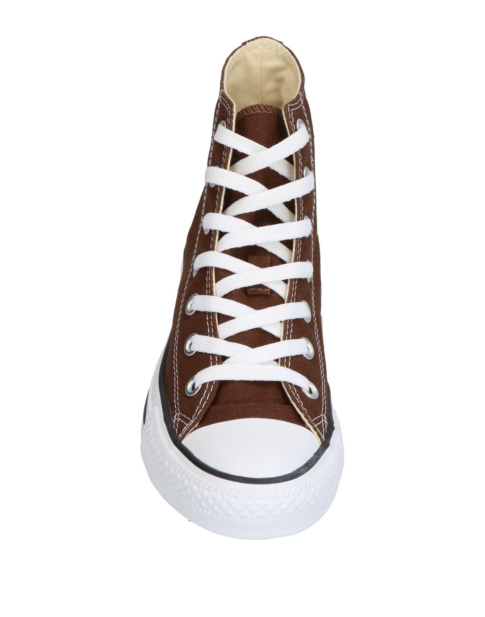 high top sneakers brown