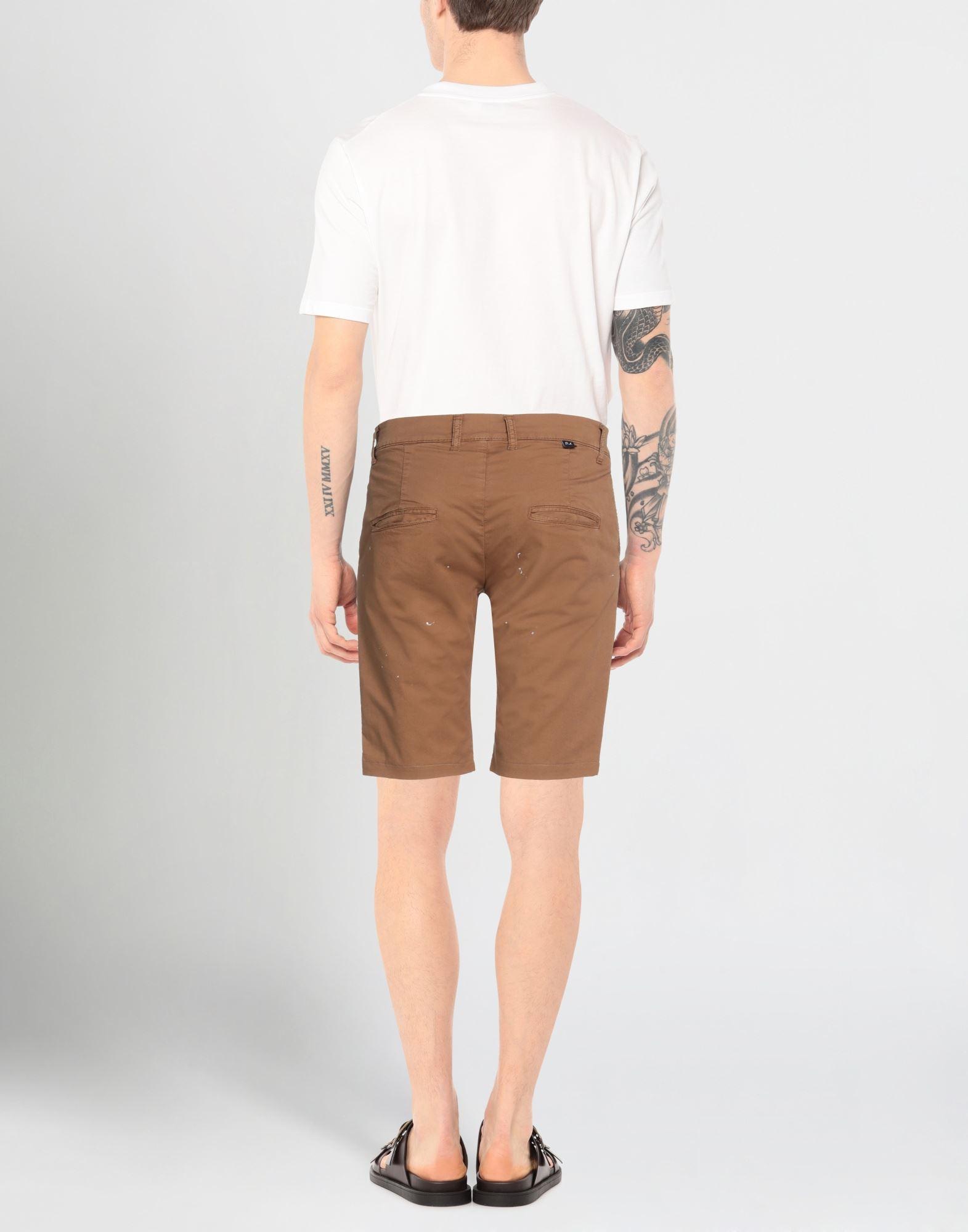 Grey Daniele Alessandrini Cotton Shorts & Bermuda Shorts in Brown for Men Mens Clothing Shorts Bermuda shorts 