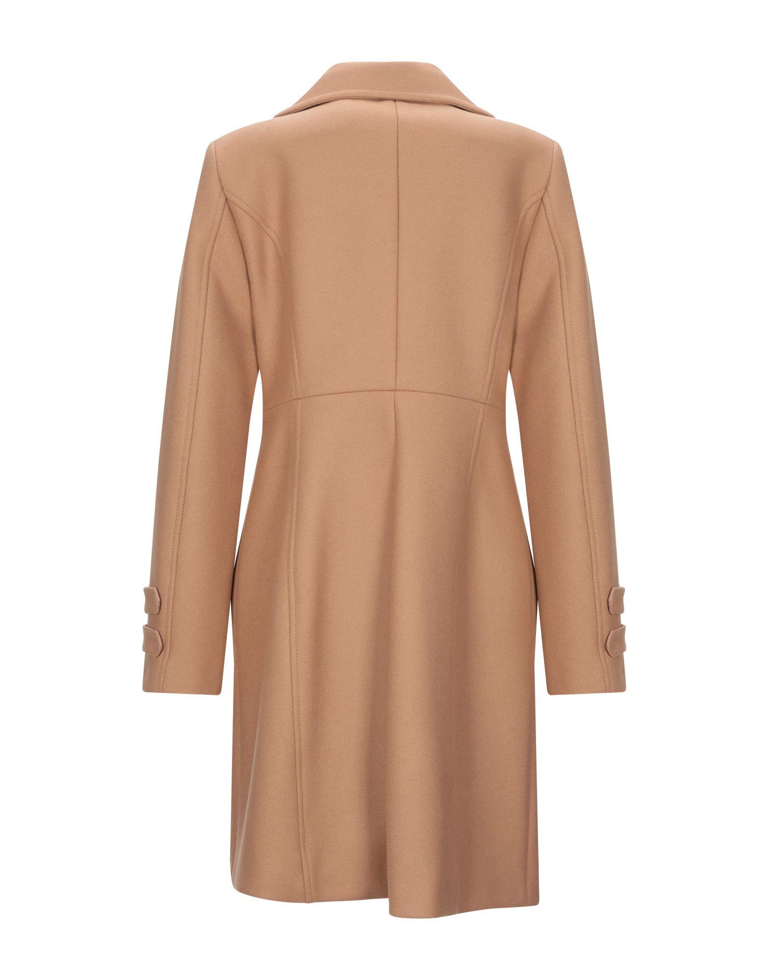 Liu Jo Wool Coat in Camel (Brown) - Lyst