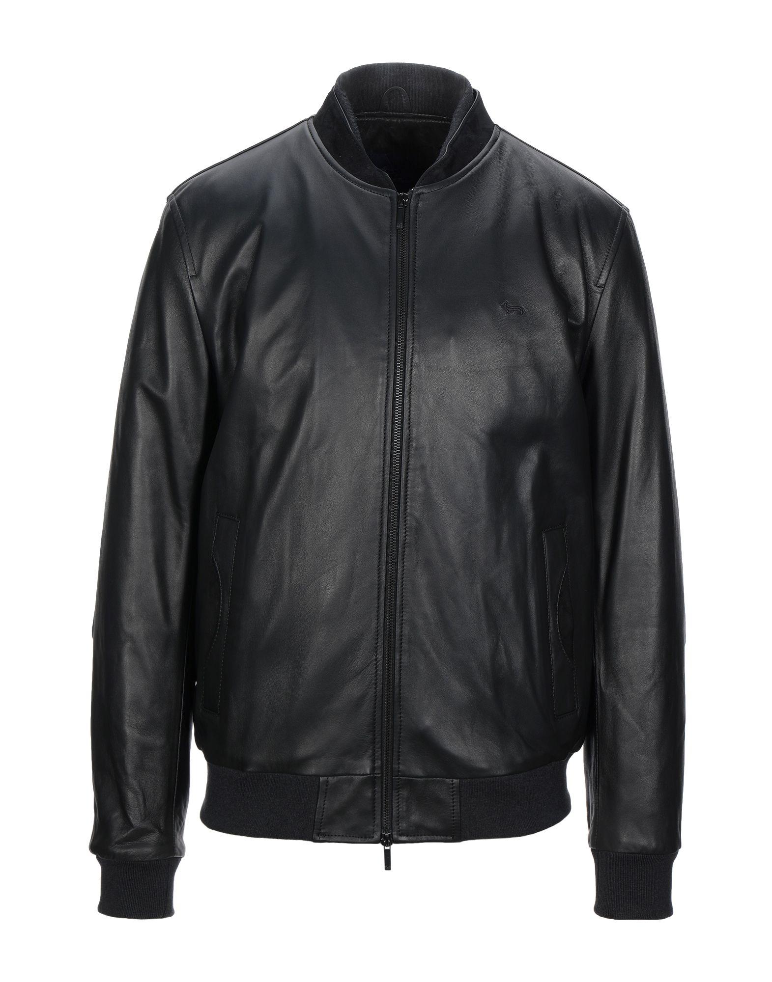 Harmont & Blaine Leather Jacket in Black for Men - Lyst