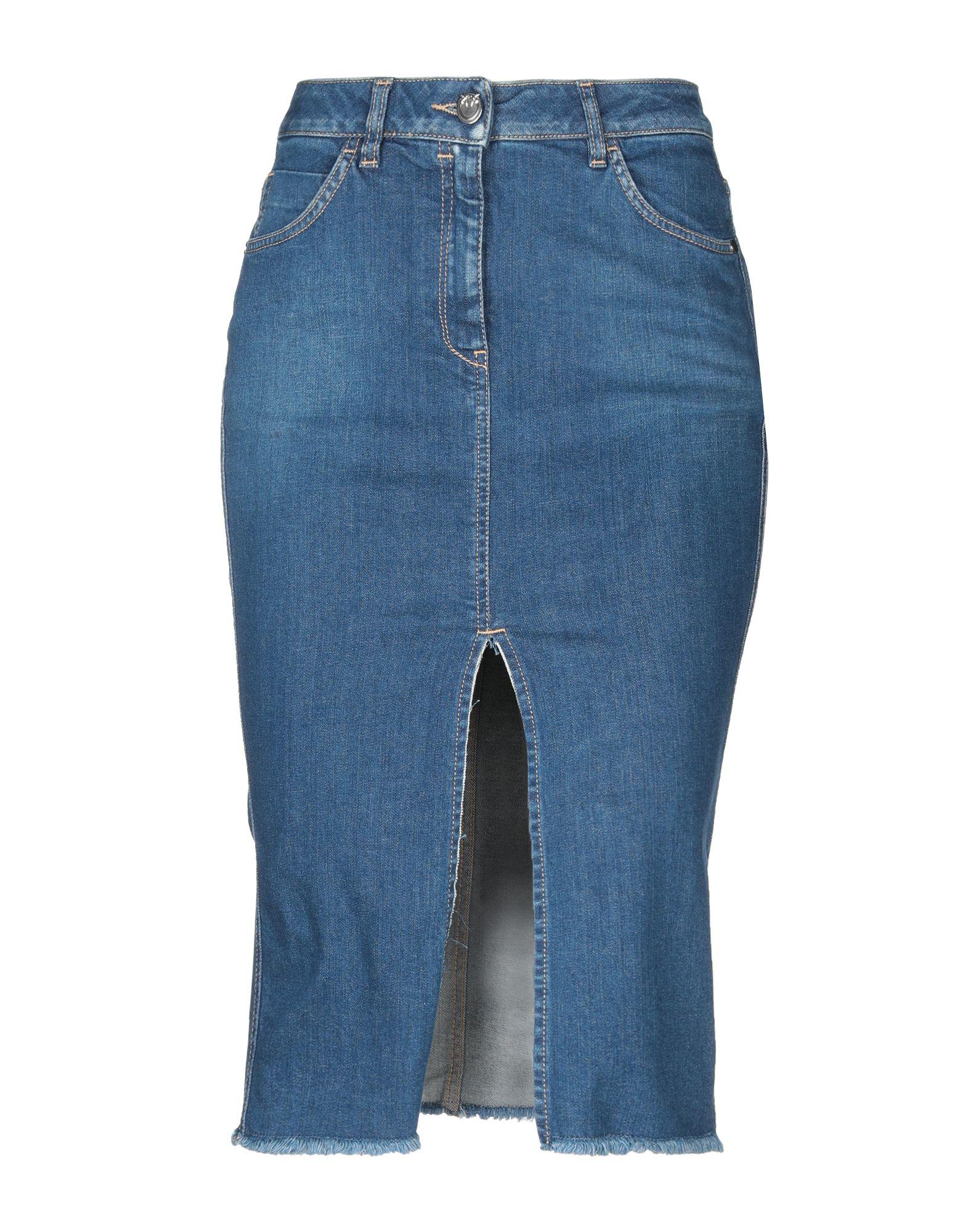 Pinko Denim Skirt in Blue - Lyst