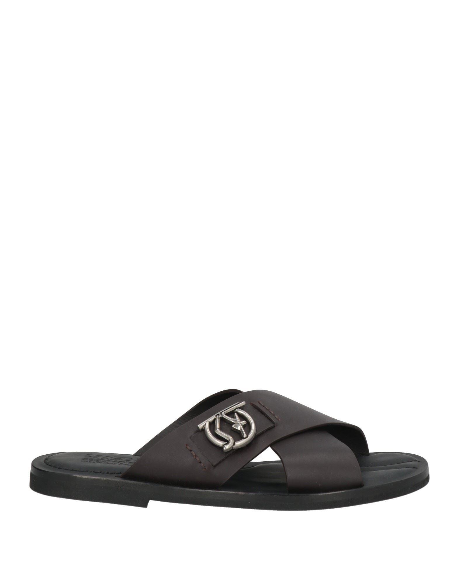 Ferragamo Dory Leather Sandals Black Mens Ferragamo Dory Leather Sandals - NWT main image 2
