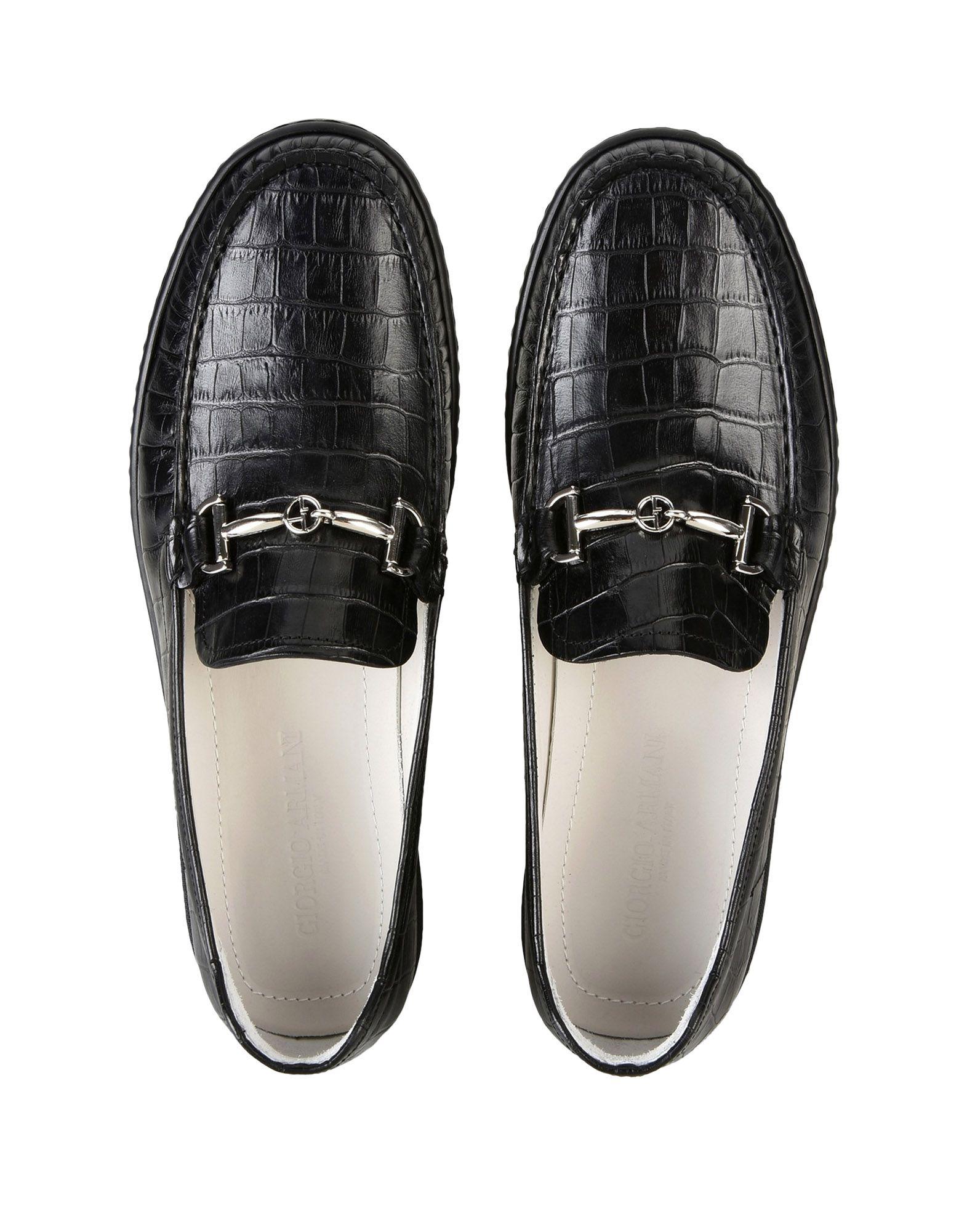 Giorgio Armani Leather Loafer in Black for Men - Lyst