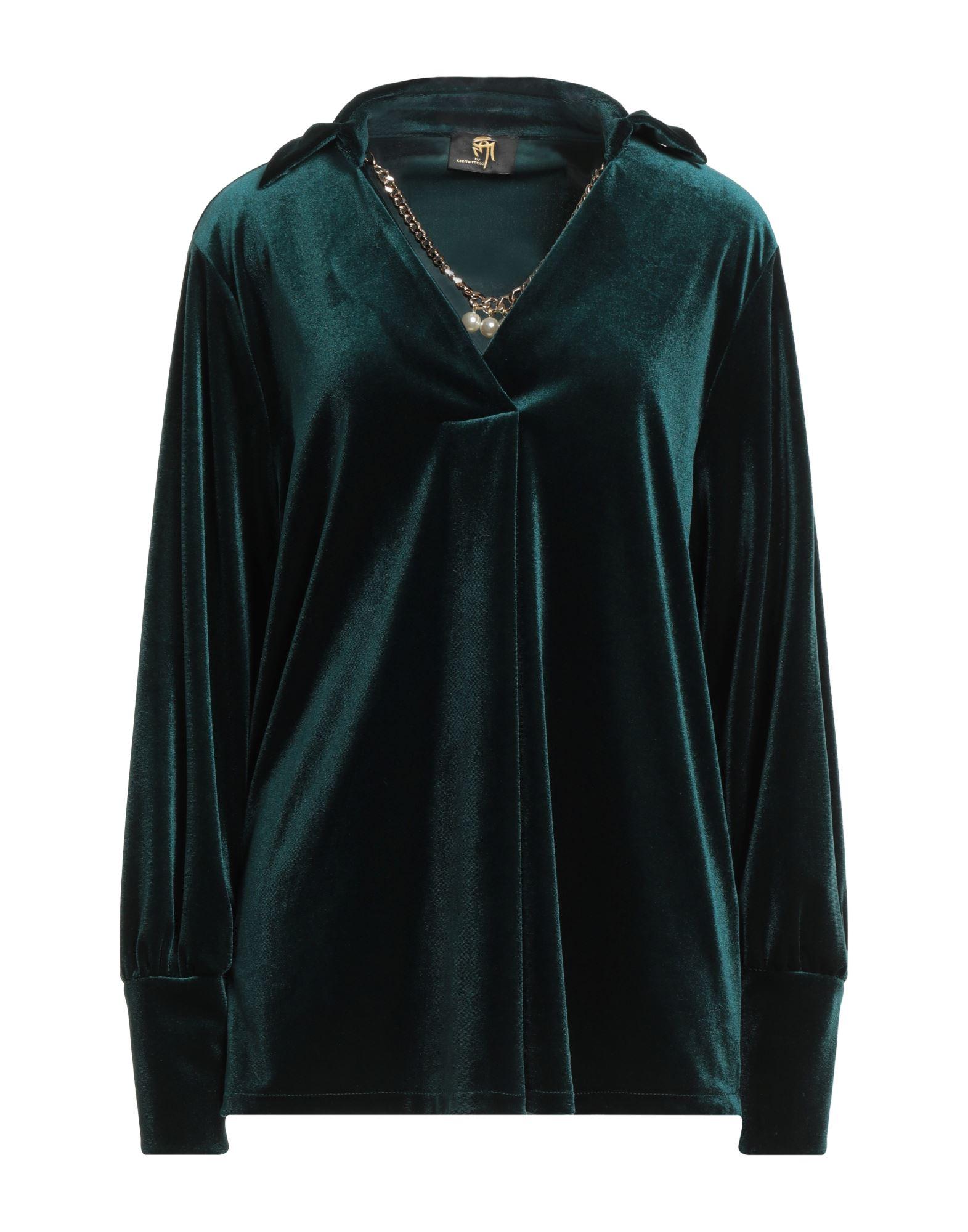 GAI MATTIOLO 売れ筋商品|||ガイ マッティオーロ Tシャツ トップス レディース Tops Green Angerella Womens Short Sleeve Kelly Green Tops Loose Fit V