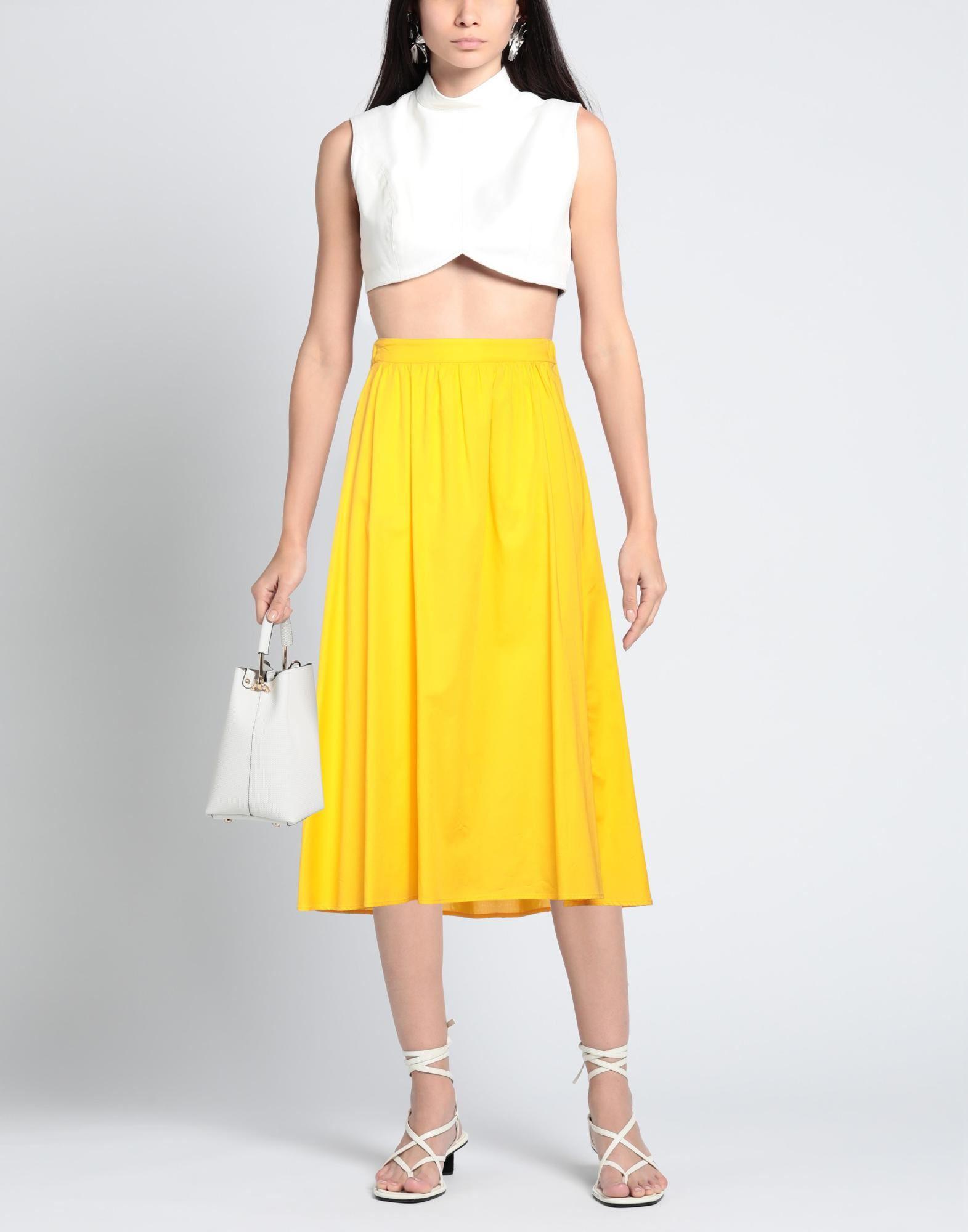 BLUMARINE | Light yellow Women's Midi Skirt | YOOX