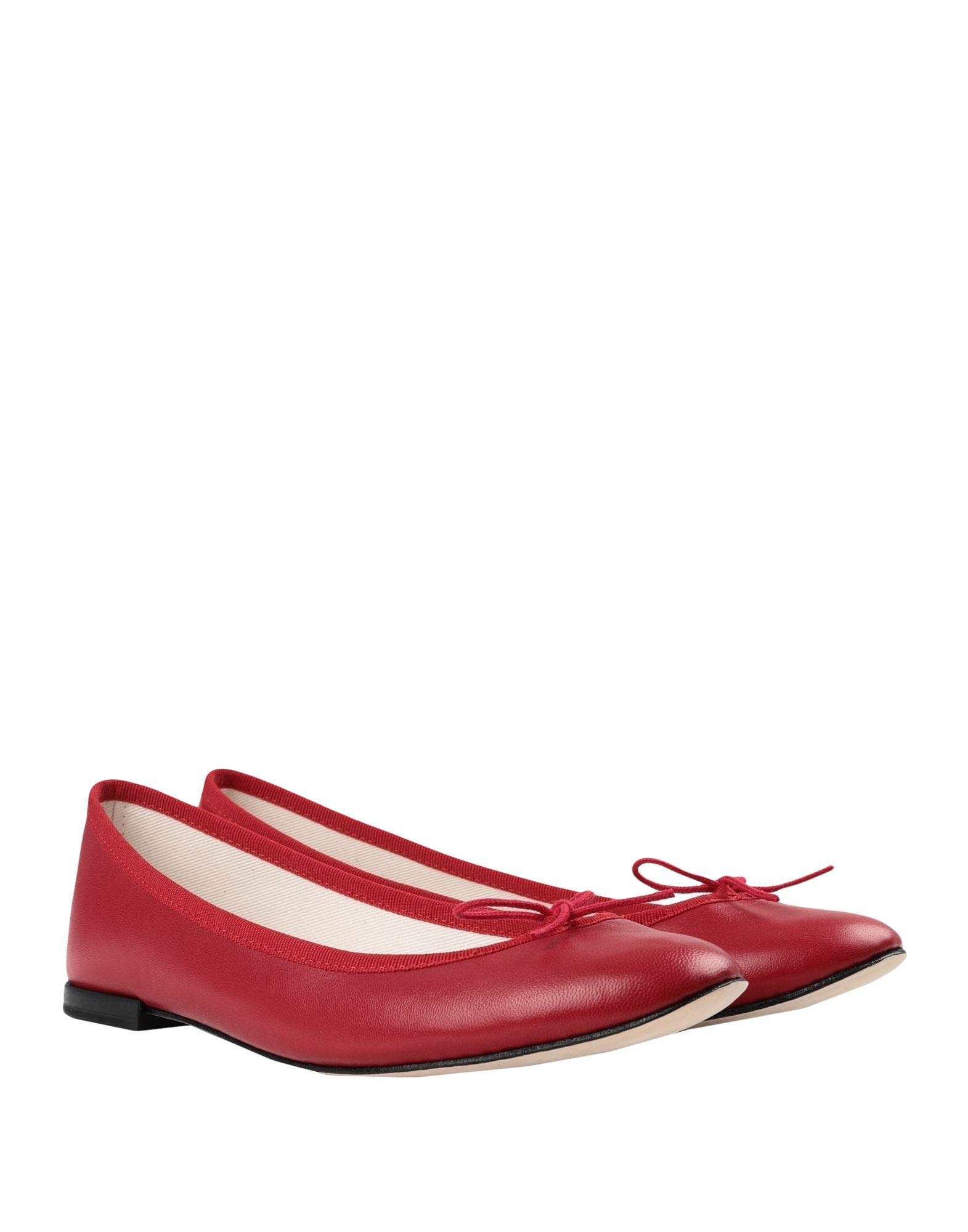 Repetto Leather Ballet Flats in Red | Lyst
