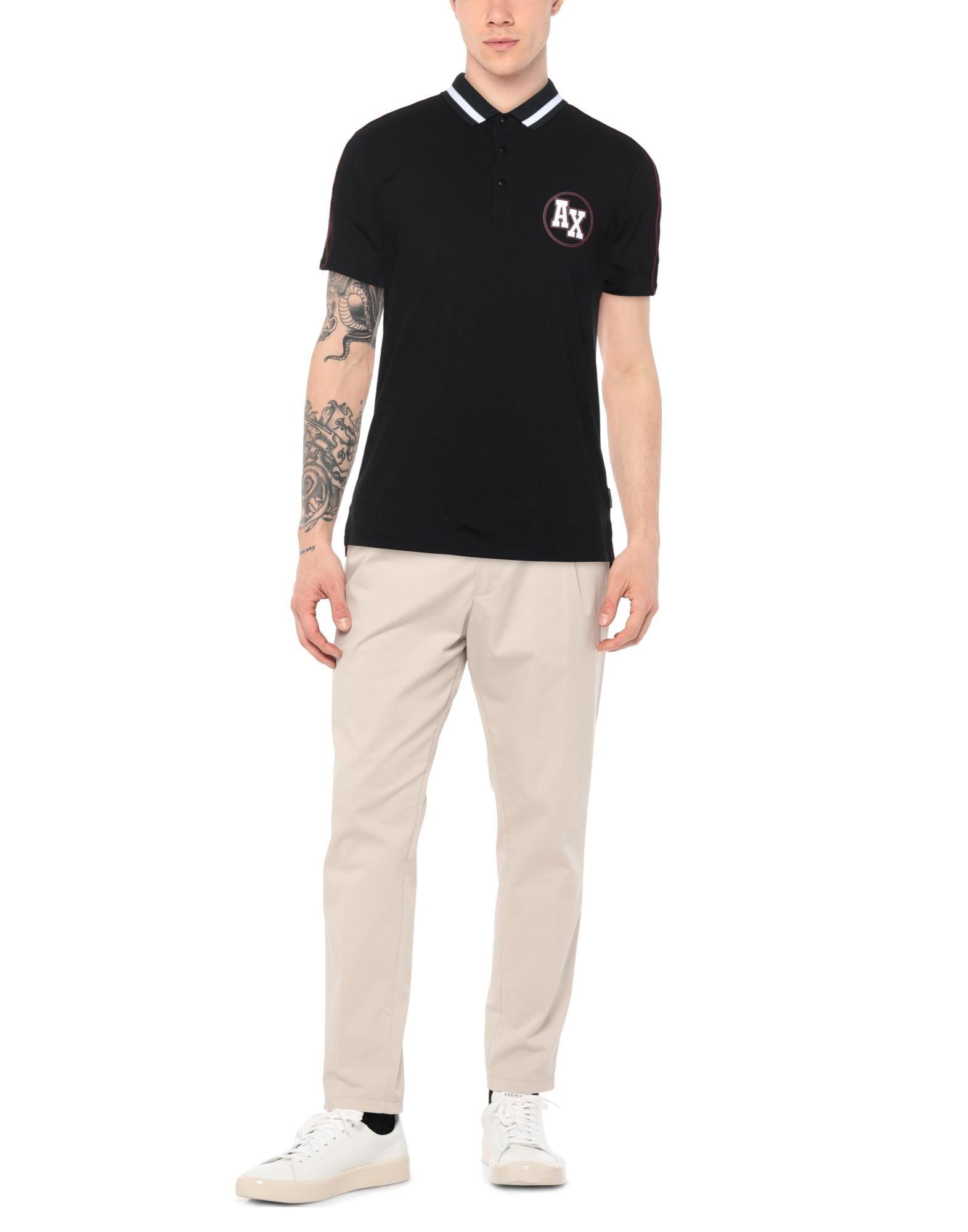Armani Exchange Polo Shirt in Black for 
