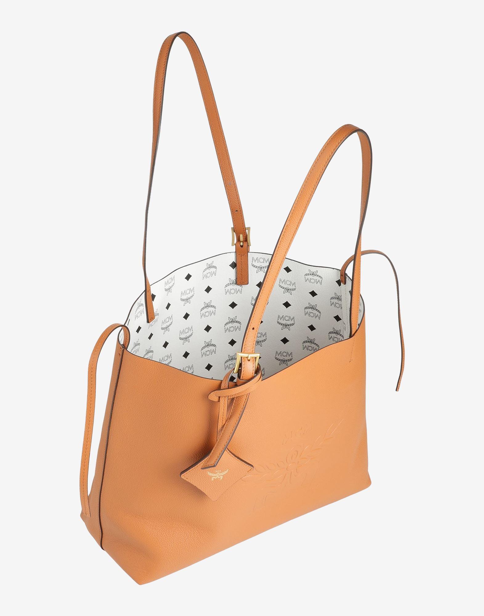 MCM Shoulder Bag Leather in Orange | Lyst UK