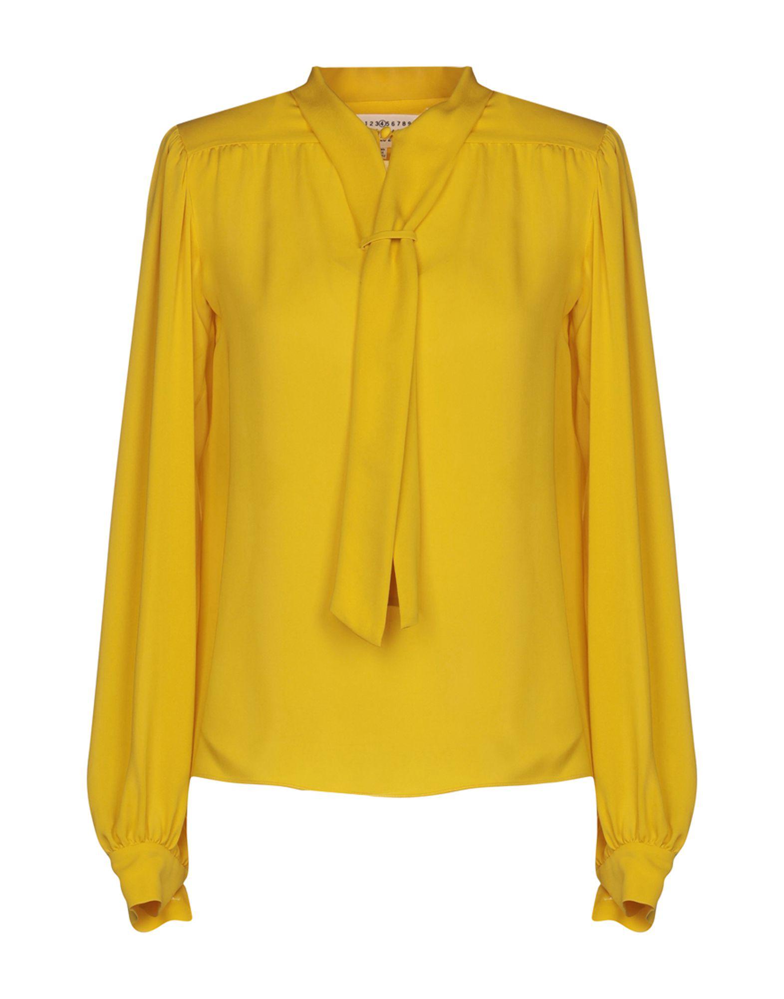 Maison Margiela Silk Shirt in Yellow & Orange (Yellow) - Lyst