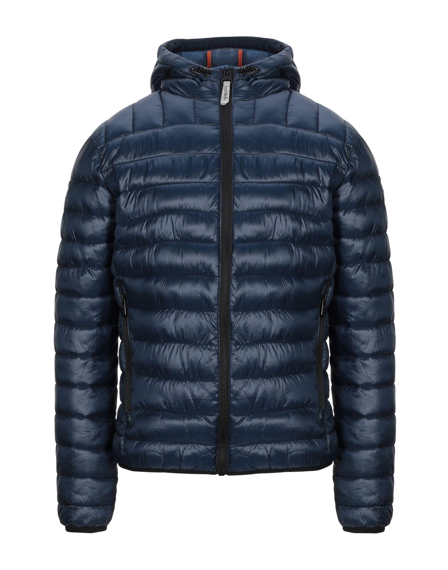 Fred Mello Synthetic Down Jacket in Blue for Men - Lyst