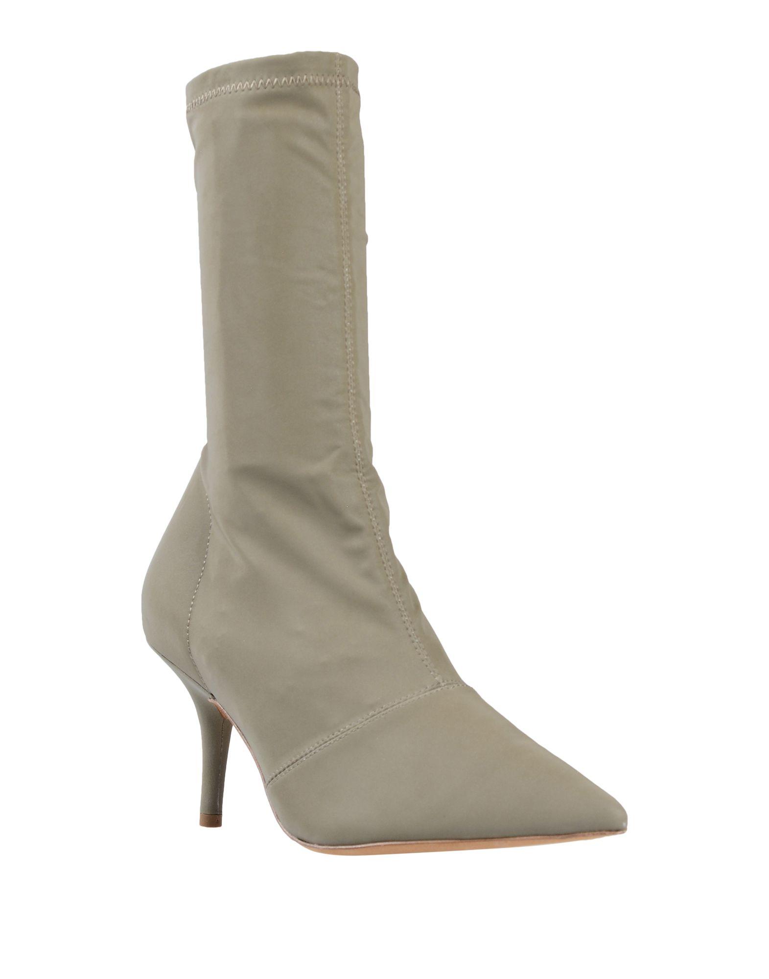 Yeezy Leather Ankle Boots in Military Green (Green) - Lyst
