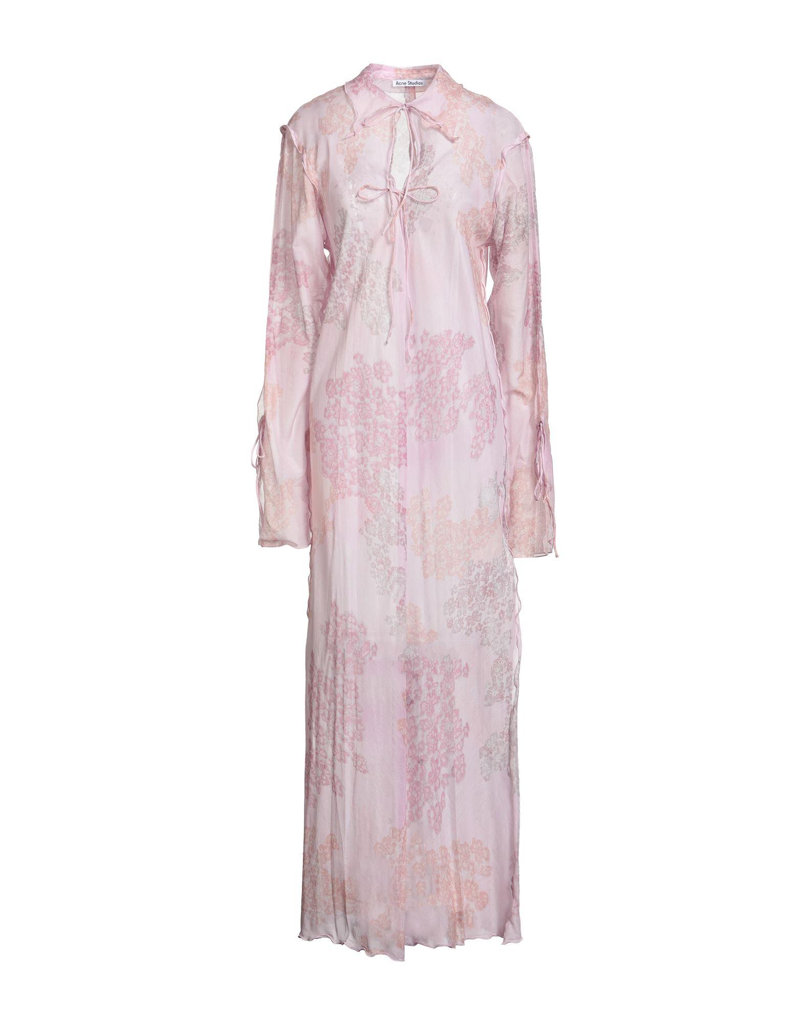 Acne Studios Light Maxi Dress Cotton, Silk in Pink Lyst
