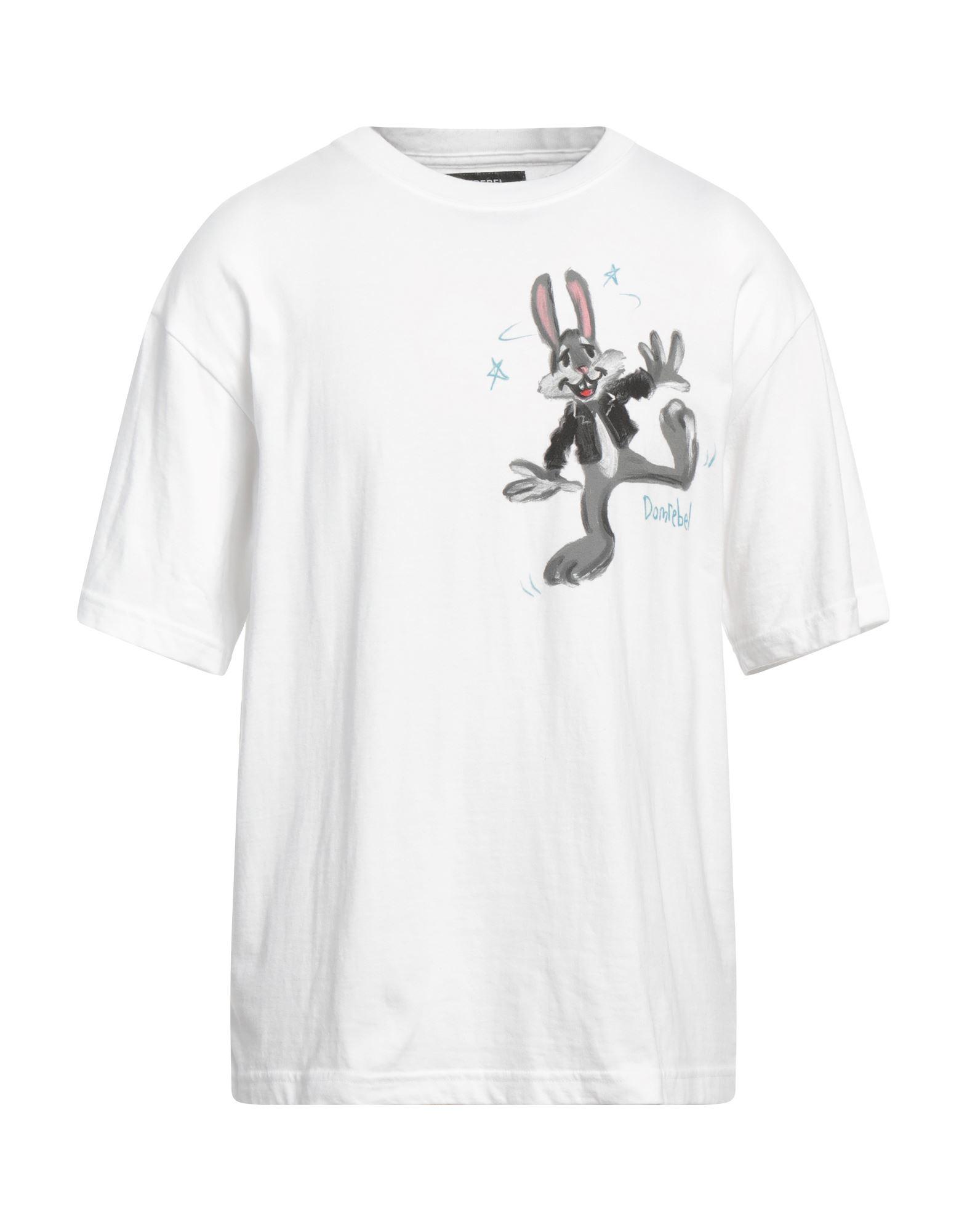 DOMREBEL white Bunny Loves T-Shirt