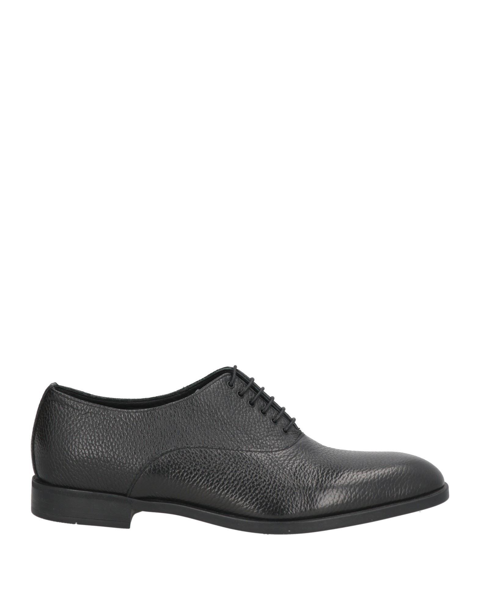 Emporio Armani men\'s Oxford shoes Emporio Armani Formal Lace-Up Black Smooth Leather Mens  main image 2