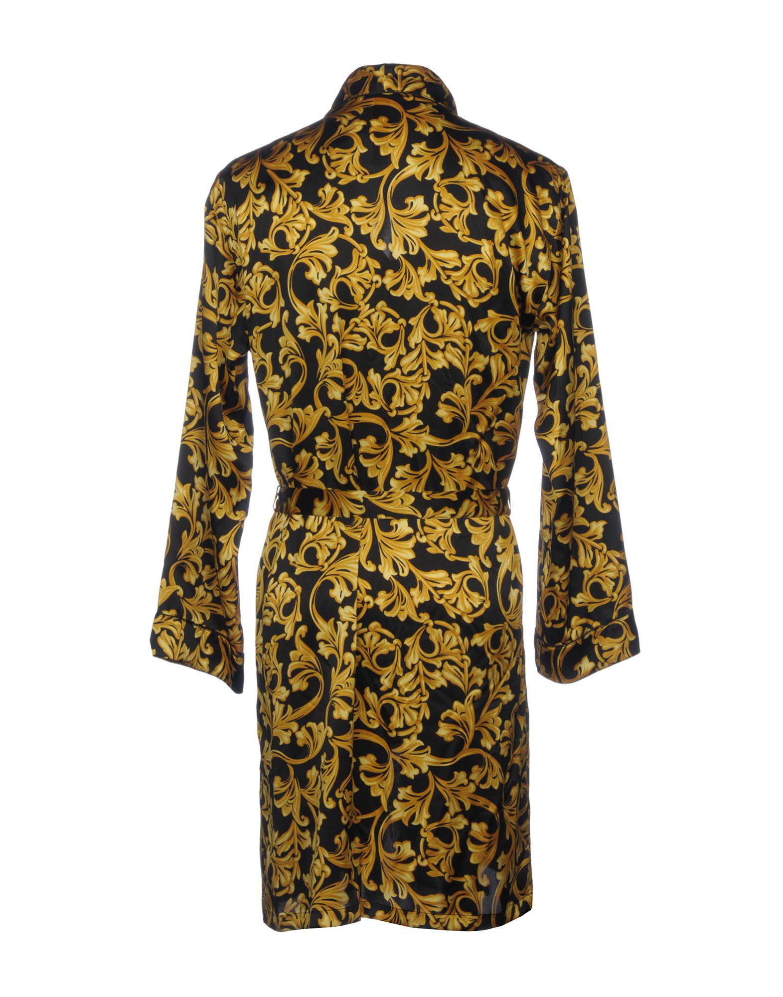 mens black versace robe