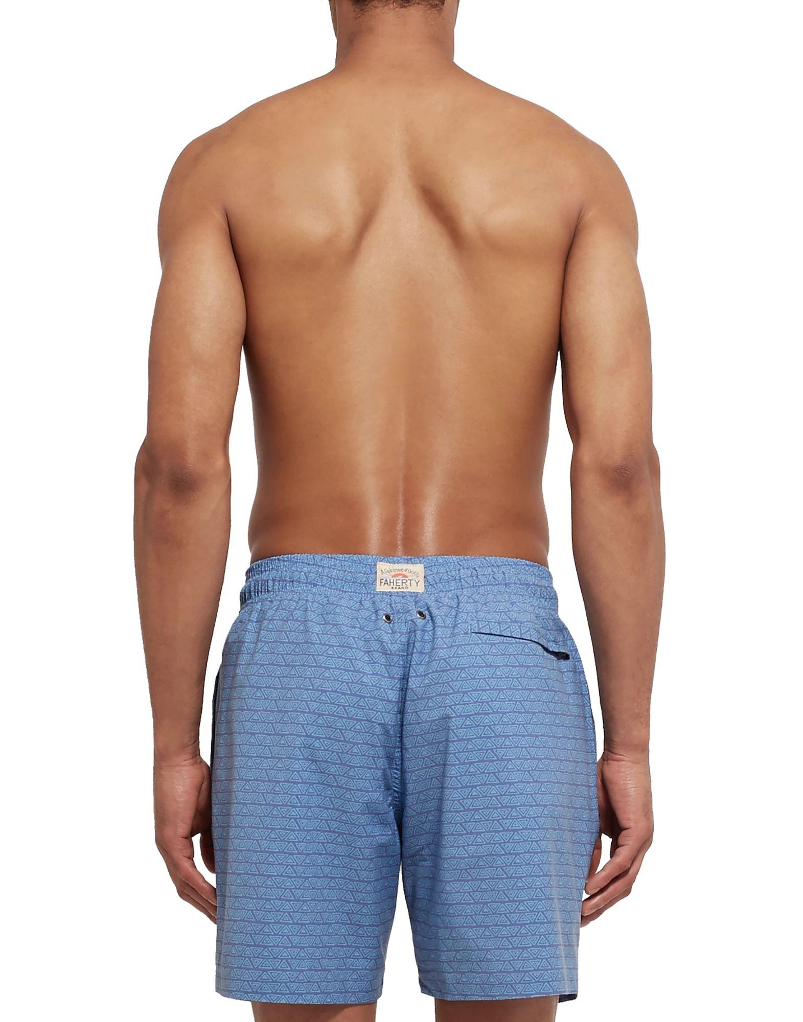 Faherty Brand Cotton Swim Trunks in Azure (Blue) for Men Save 33 Lyst