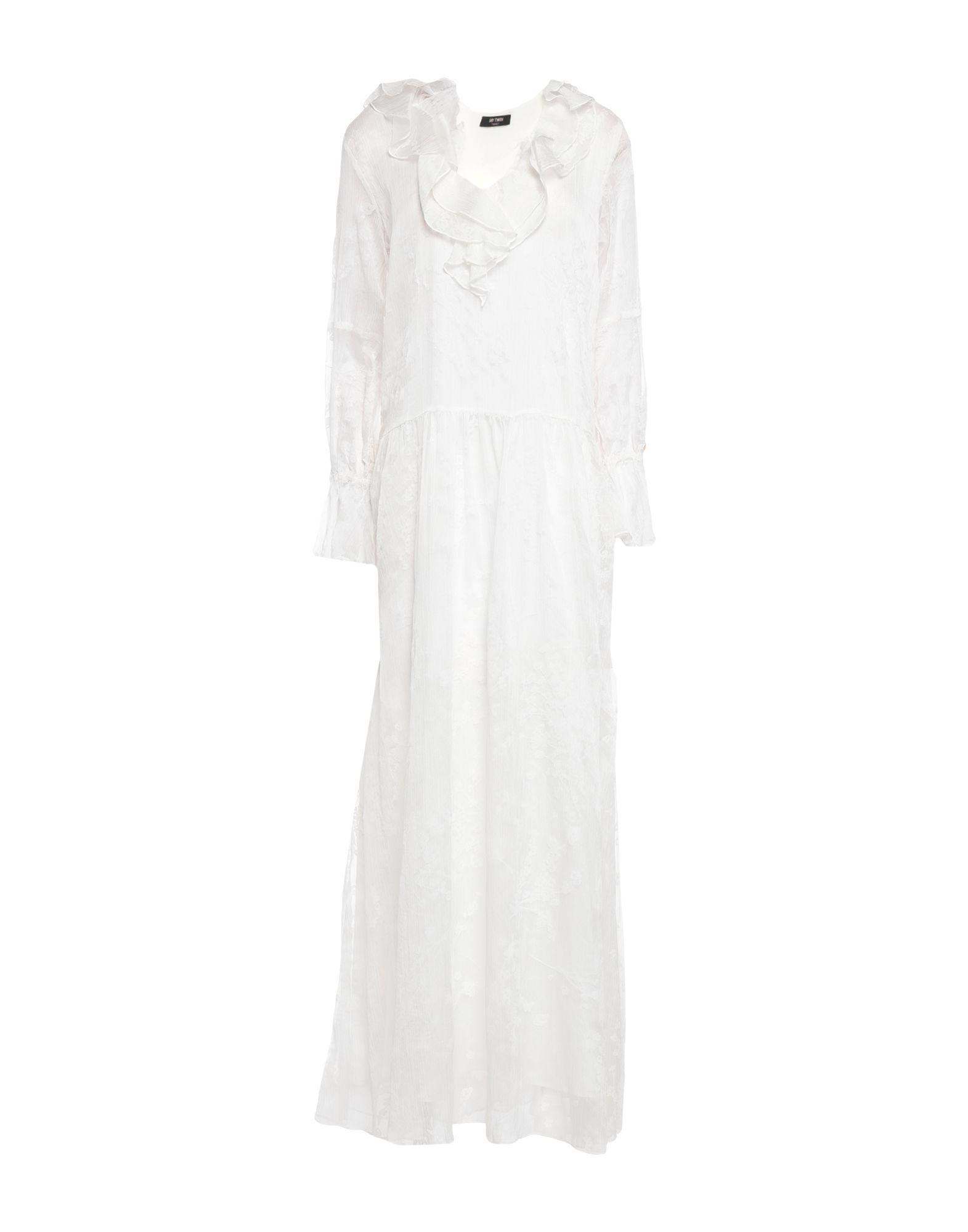 MY TWIN Twinset Synthetic Long Dress in White - Lyst