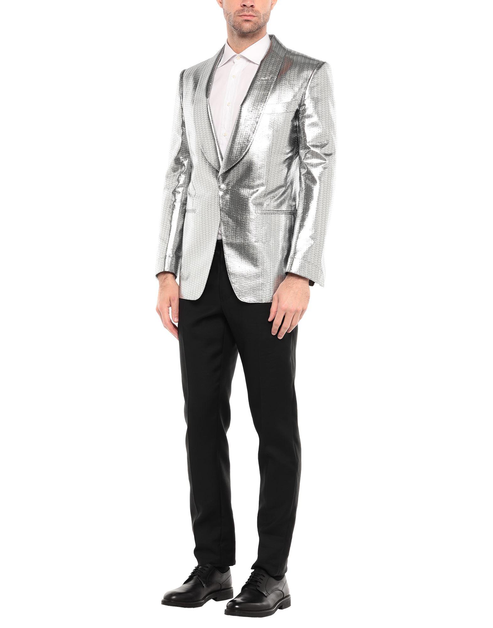 mens silver suit jacket