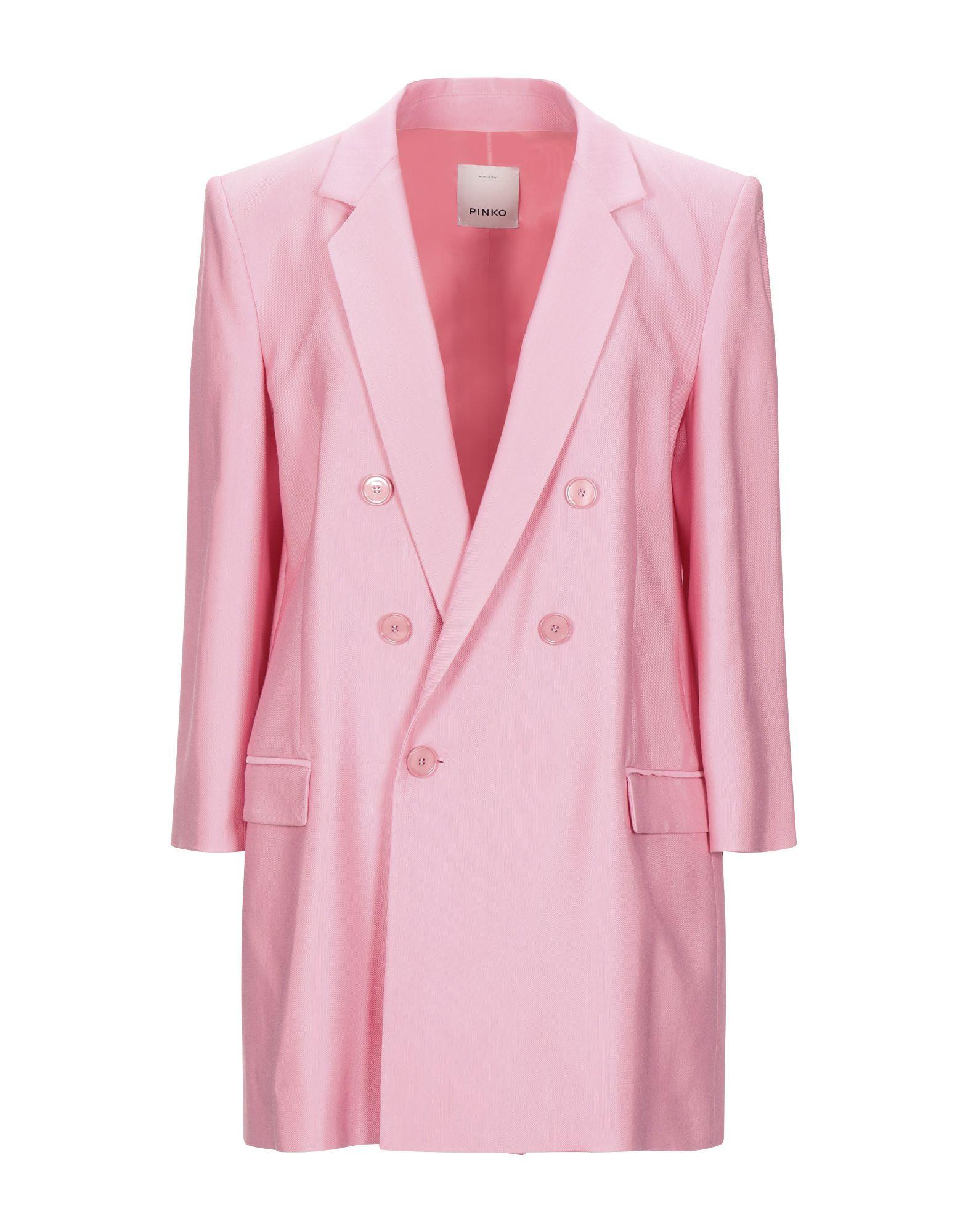 Pinko Synthetic Overcoat in Pink Lyst