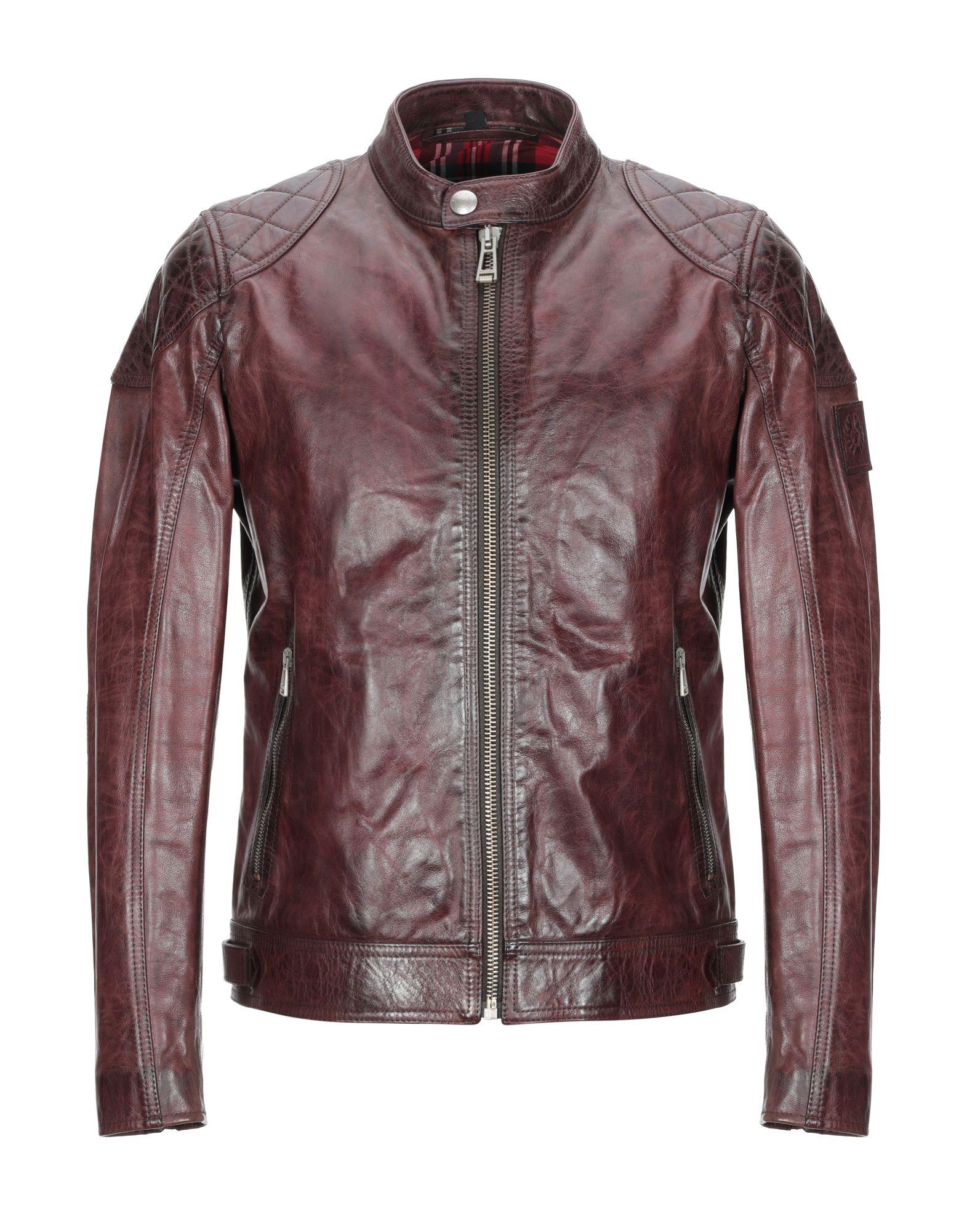 belstaff mens brown leather jacket