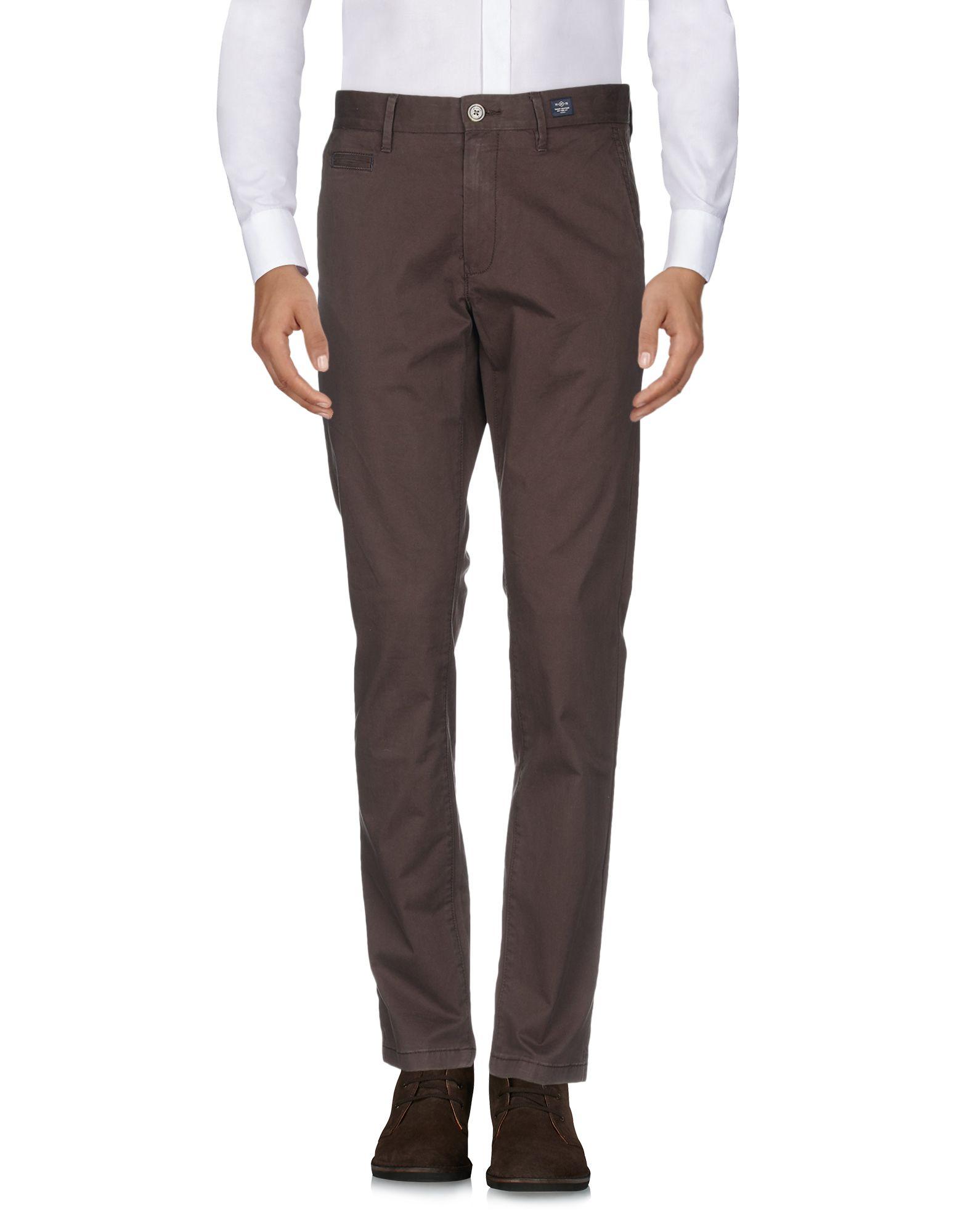 Tommy Hilfiger Cotton Casual Pants in Dark Brown (Brown) for Men - Lyst