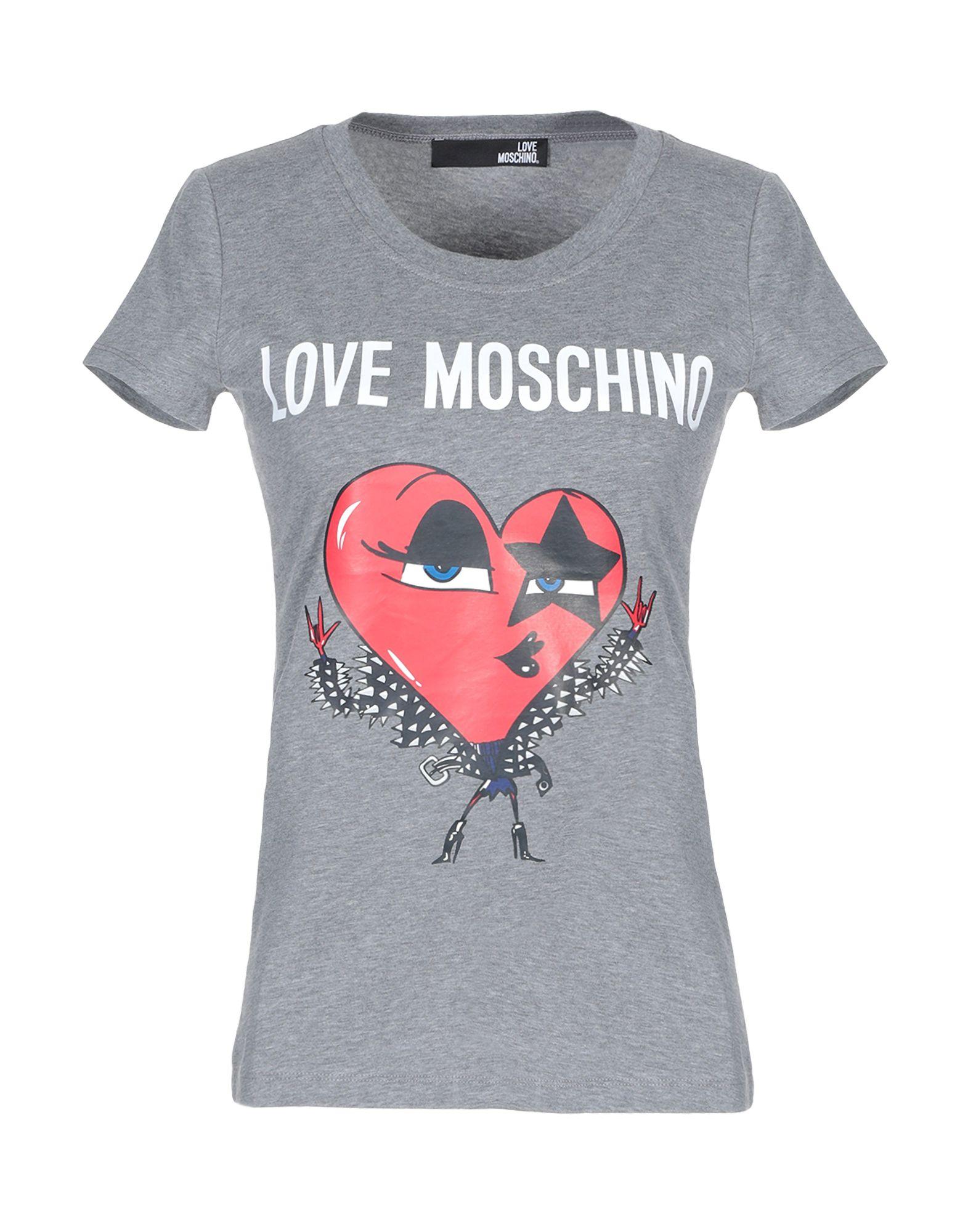 Love Moschino T-shirt in Grey (Gray) - Lyst