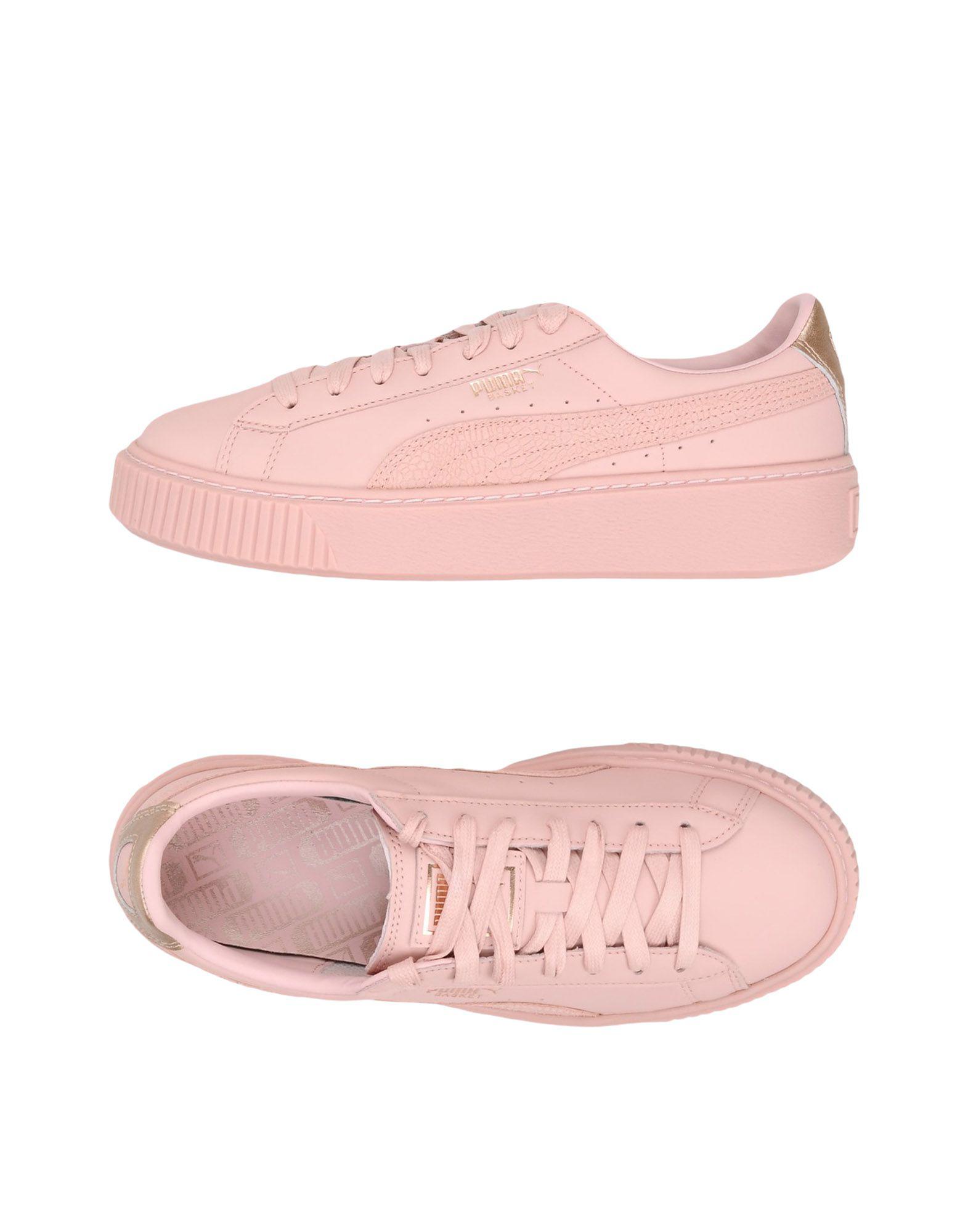 PUMA Leather Low-tops & Sneakers in Light Pink (Pink) - Lyst