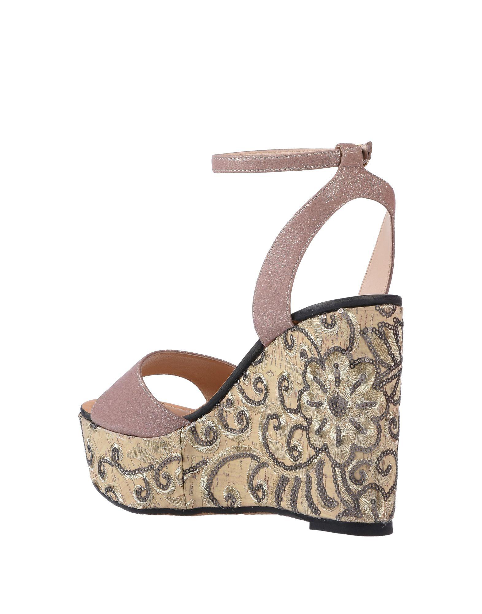 Elvio Zanon Leather Sandals in Gray - Lyst