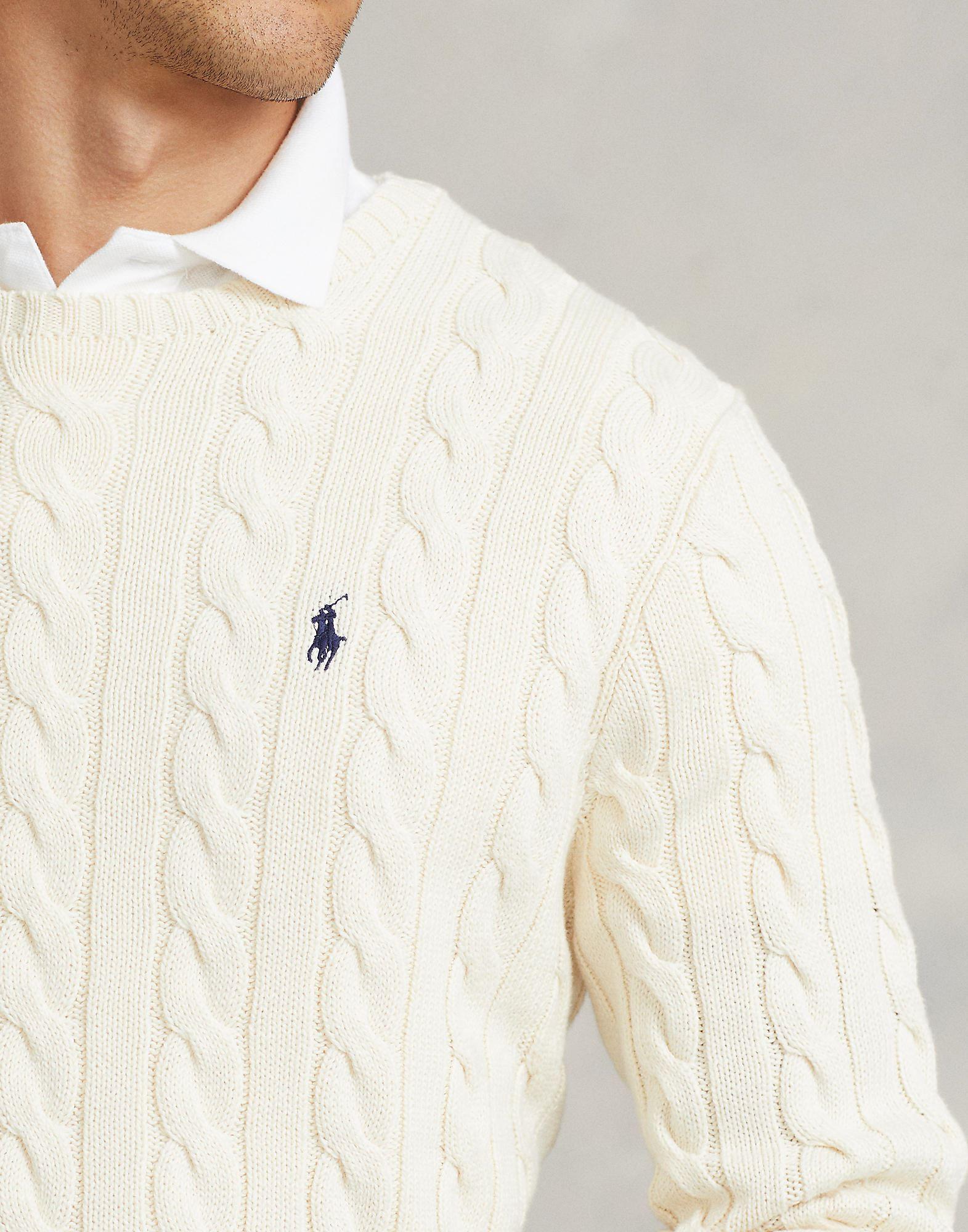 Polo Ralph Lauren Cotton Sweater in Ivory (White) for Men - Save 67% - Lyst