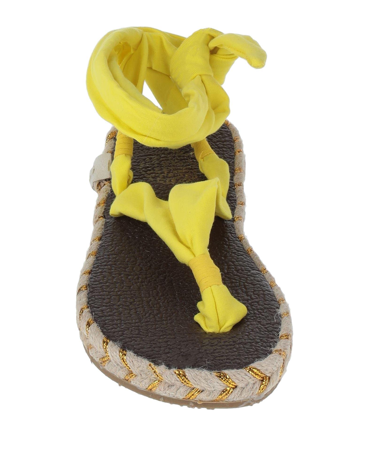 yellow toe post sandals