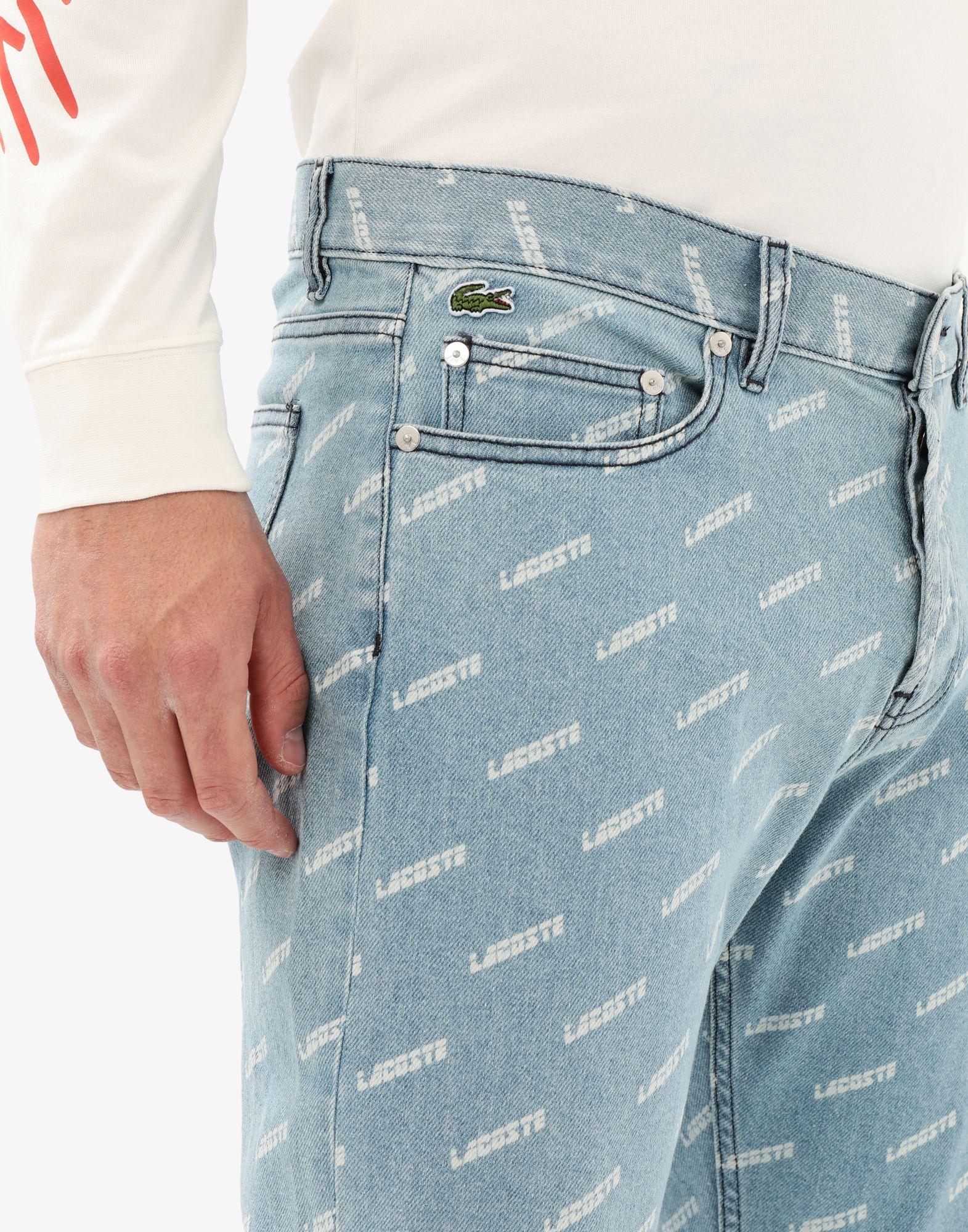 lacoste all over print jeans