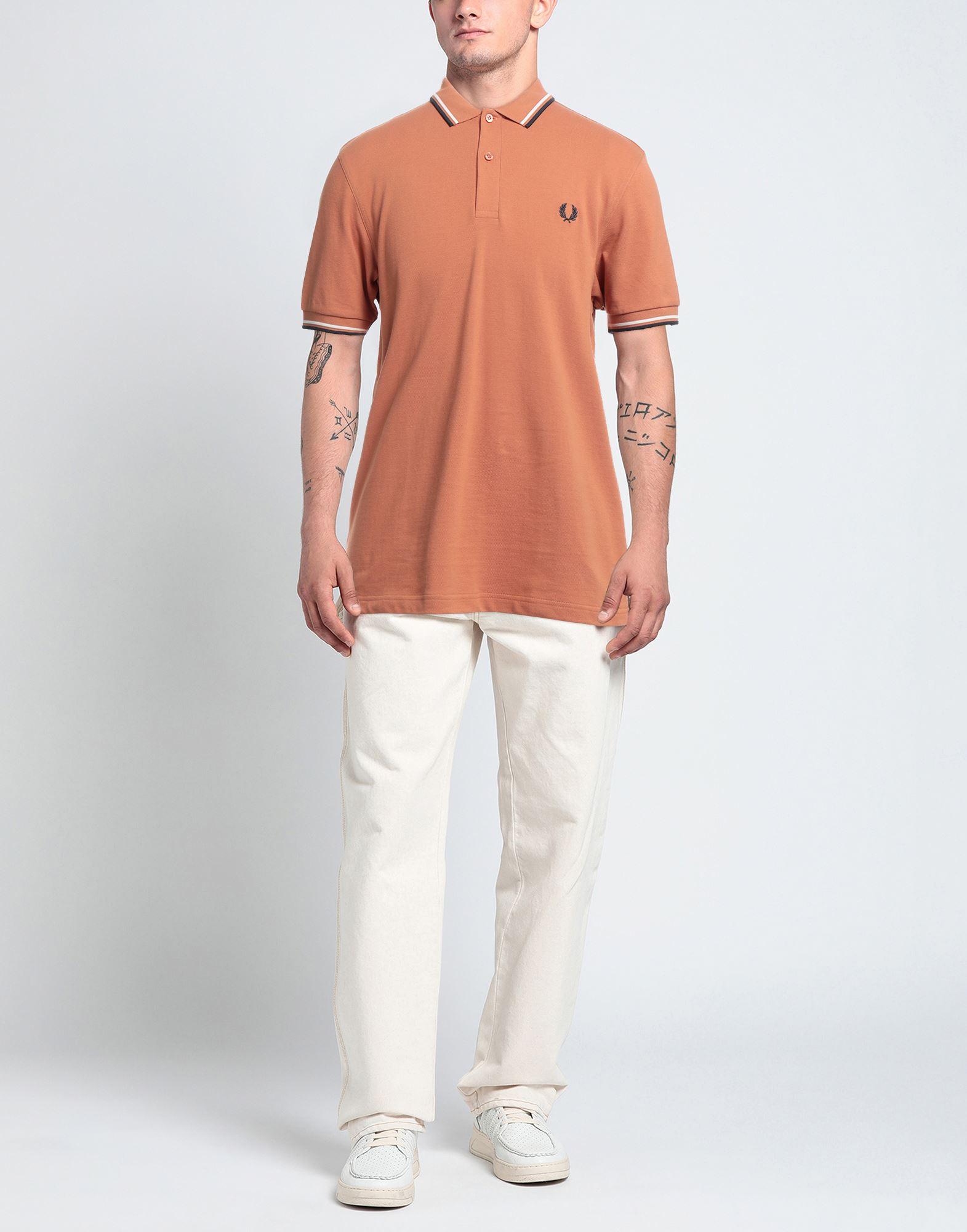Fred Perry Polo Shirt in Orange for Men | Lyst