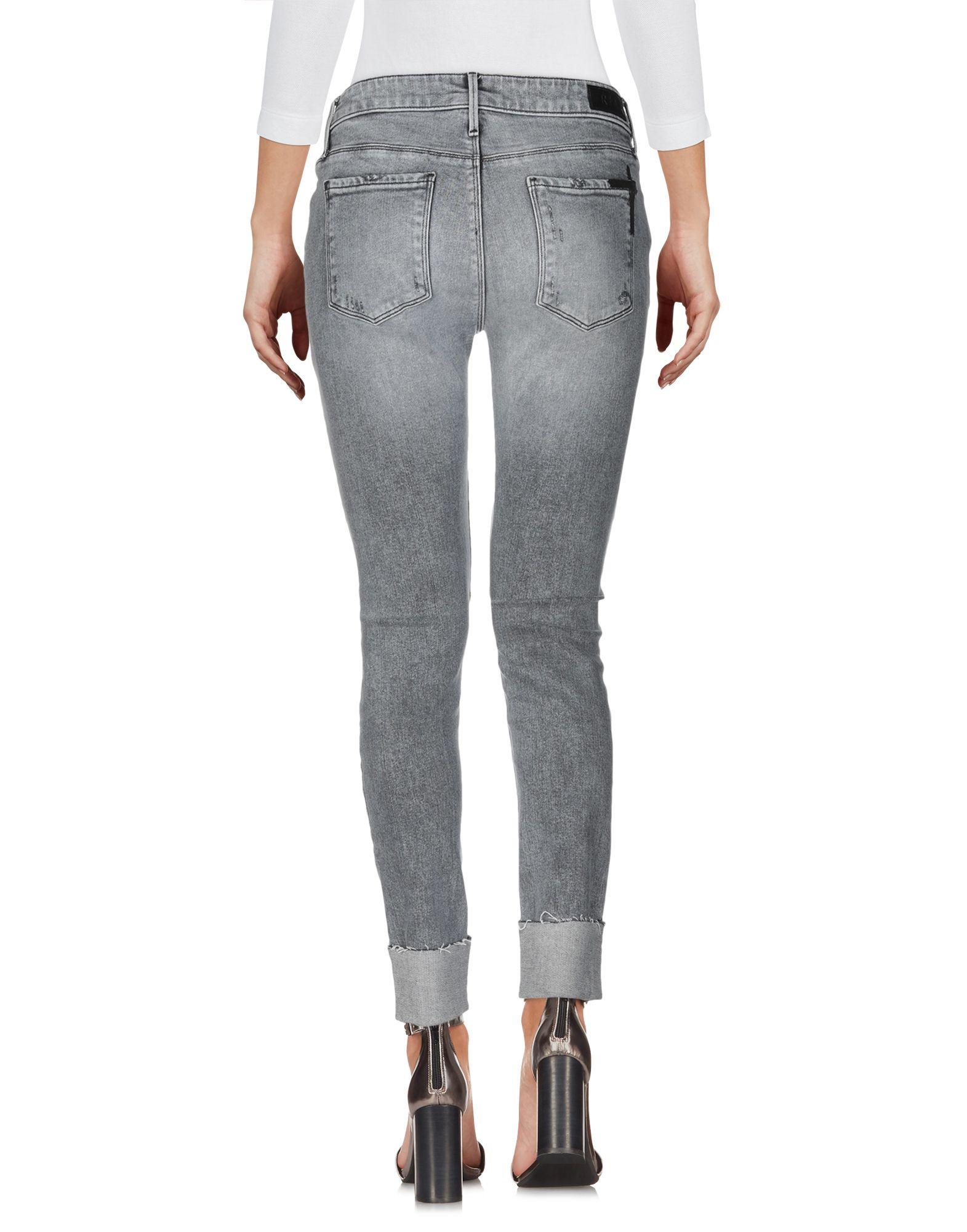 RTA Denim Pants in Light Grey (Gray) | Lyst