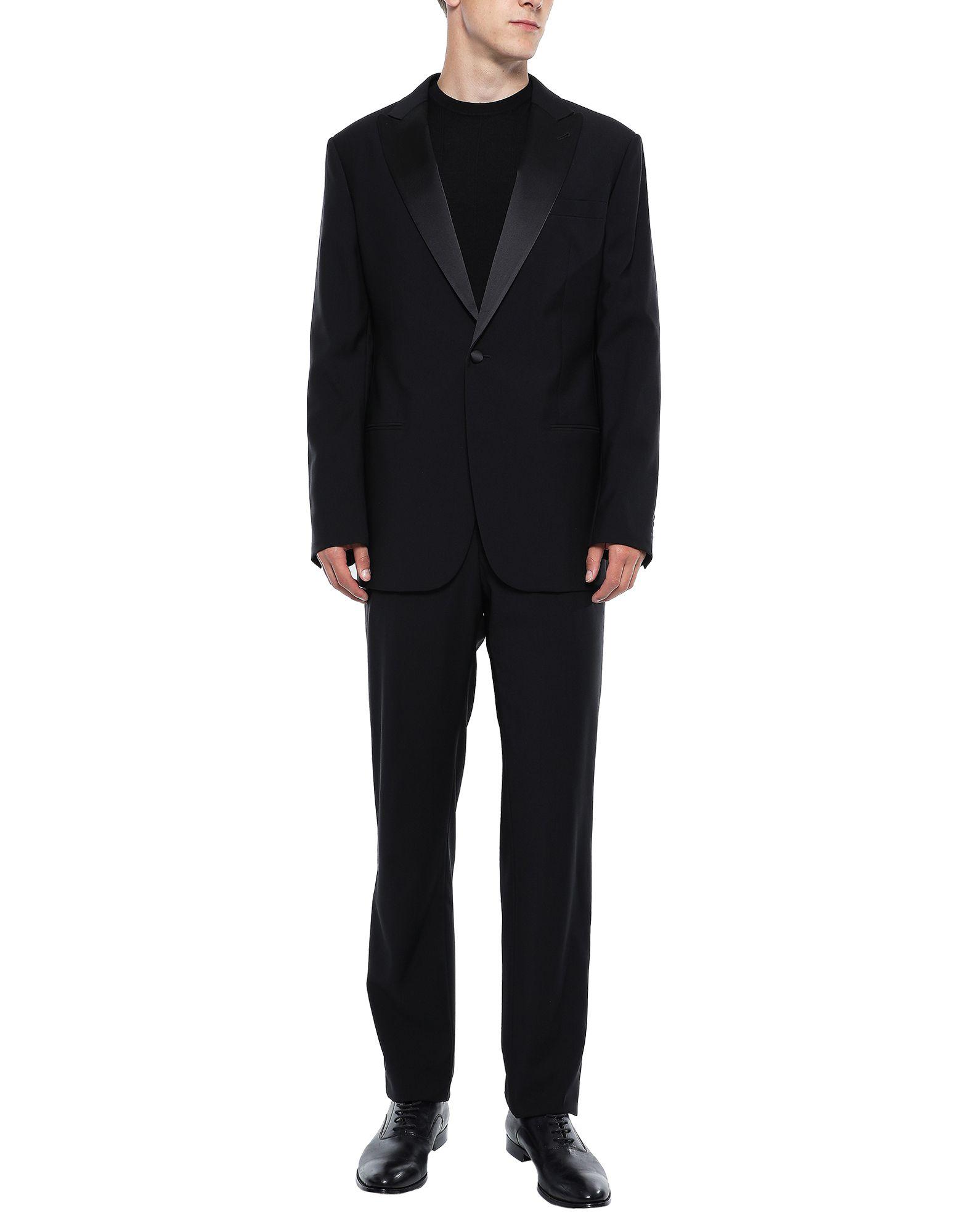 Giorgio Armani Satin Suit in Black for Men - Lyst