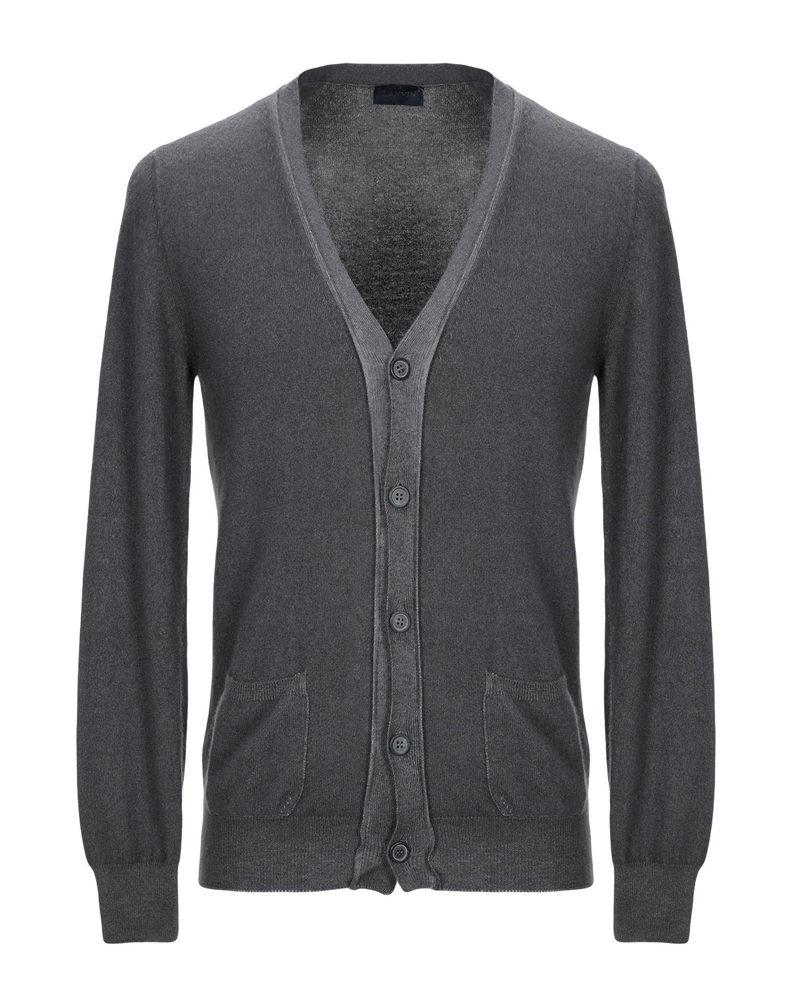 Lanvin Cashmere Cardigan in Lead (Gray) for Men - Lyst