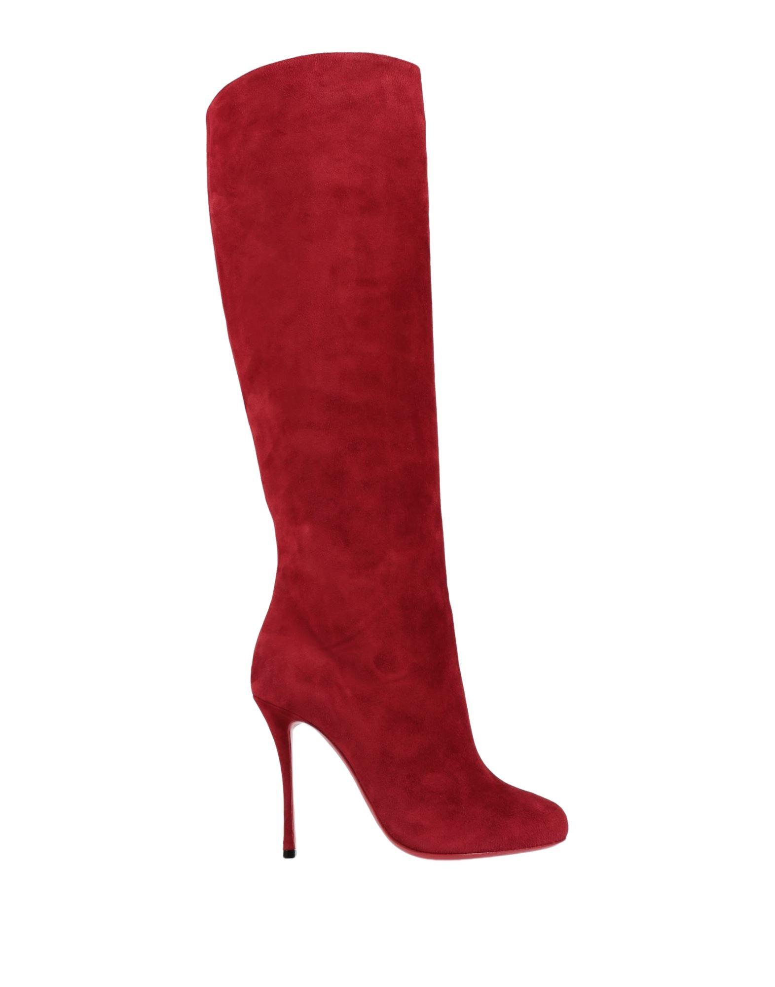 Christian Louboutin Knee Boots in Red | Lyst