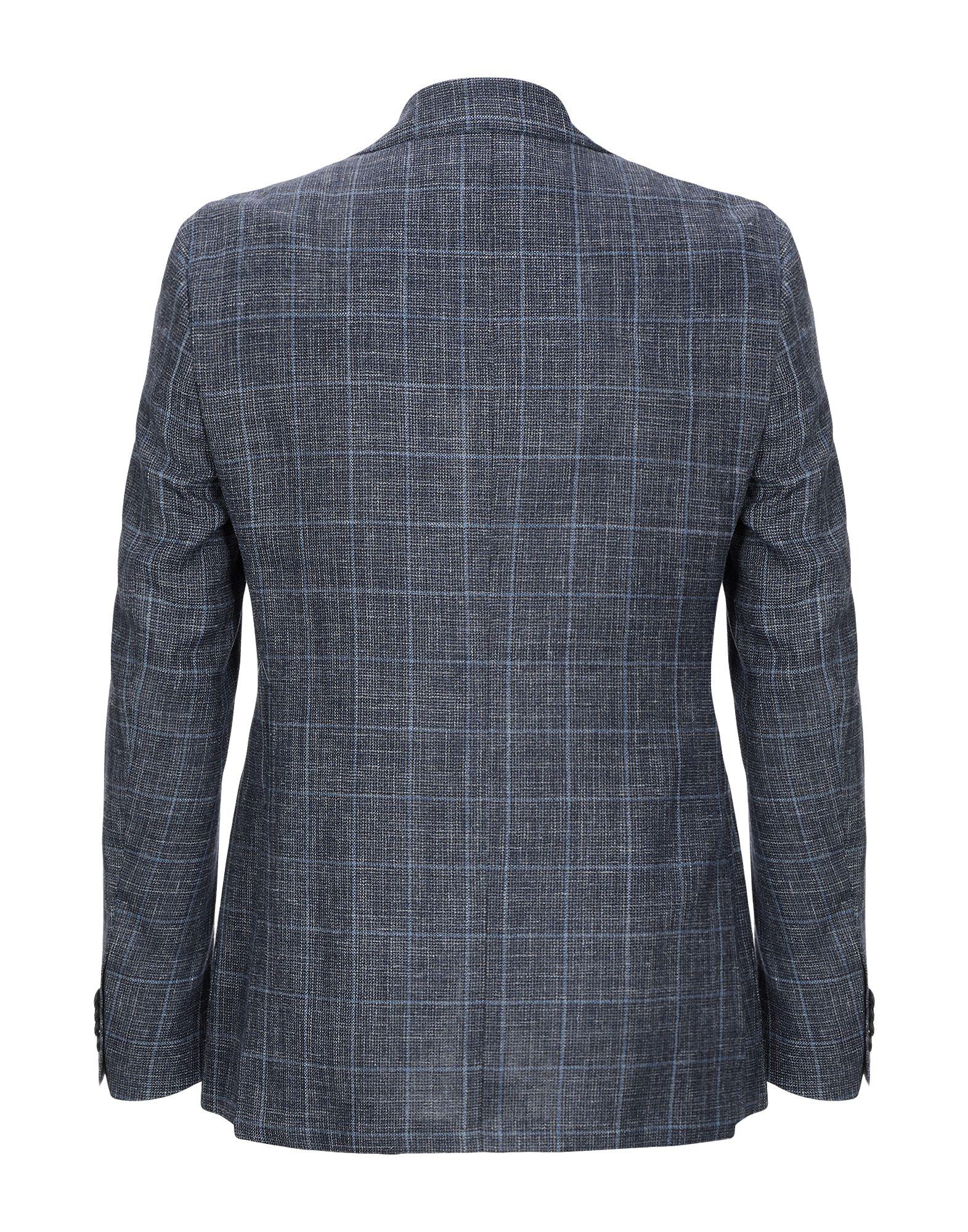 Canali Wool Blazer in Slate Blue (Blue) for Men Lyst