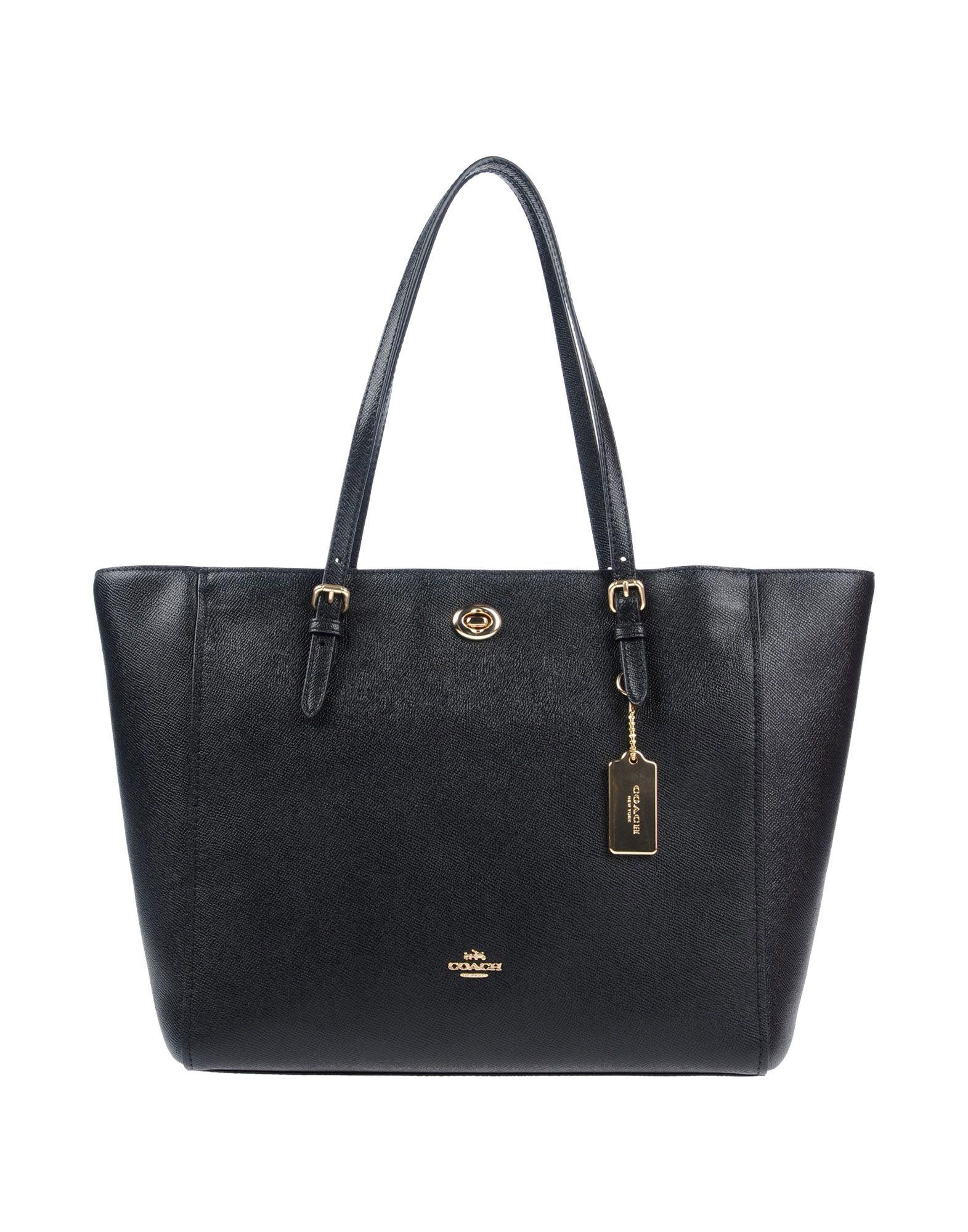 COACH Leather Handbag in Black - Lyst