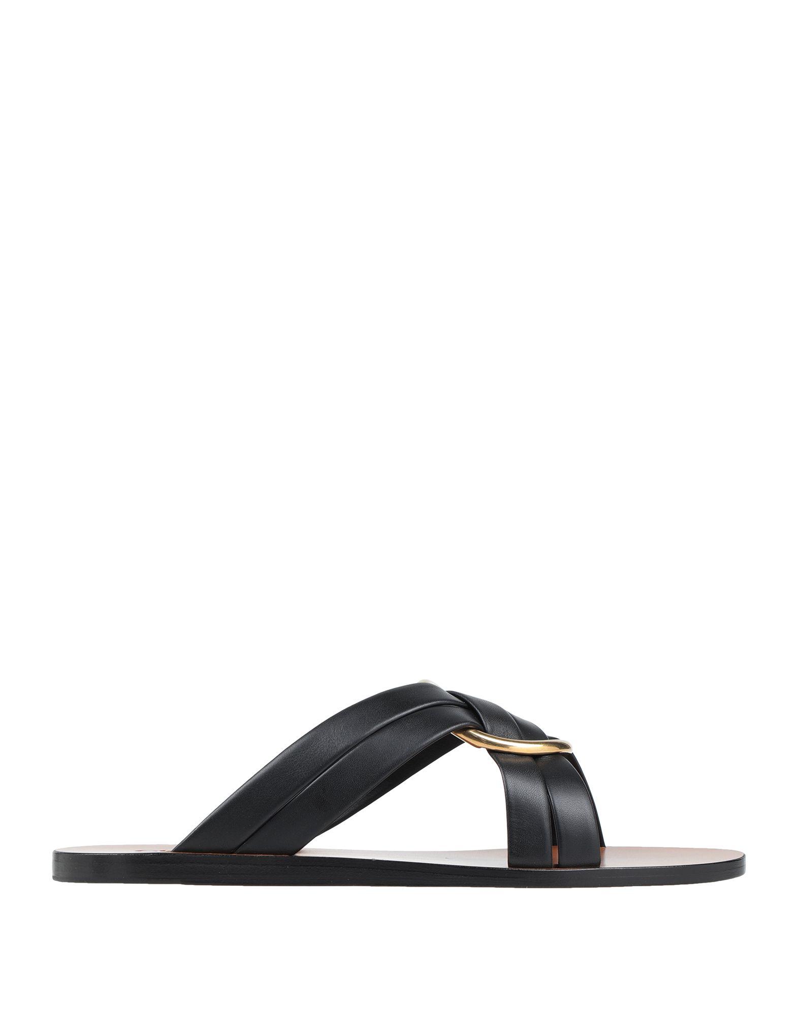 Chloé Leather Sandals in Black - Lyst