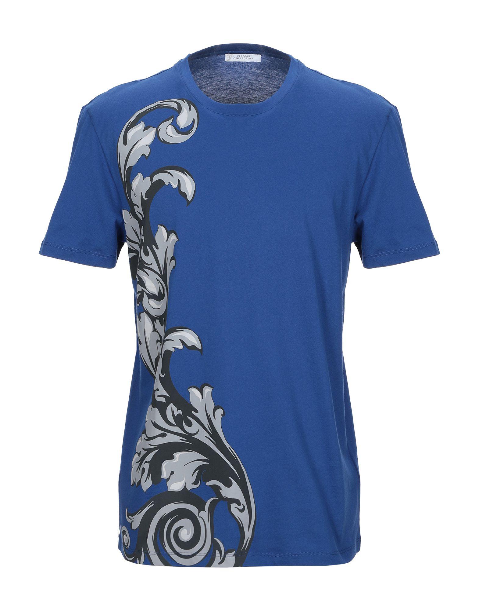 Versace Cotton Tshirt in Blue for Men Lyst