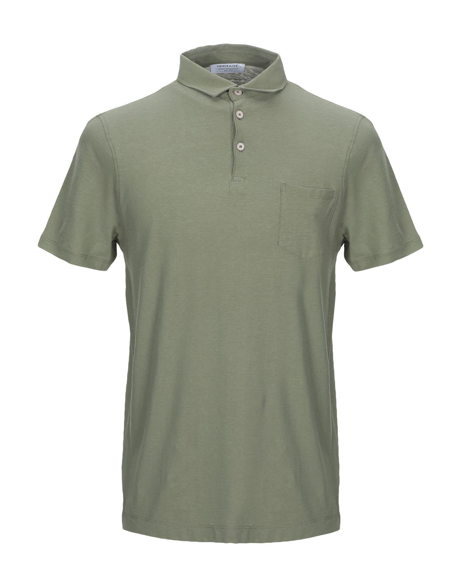 Heritage Cotton Polo Shirt in Military Green (Green) for Men - Lyst
