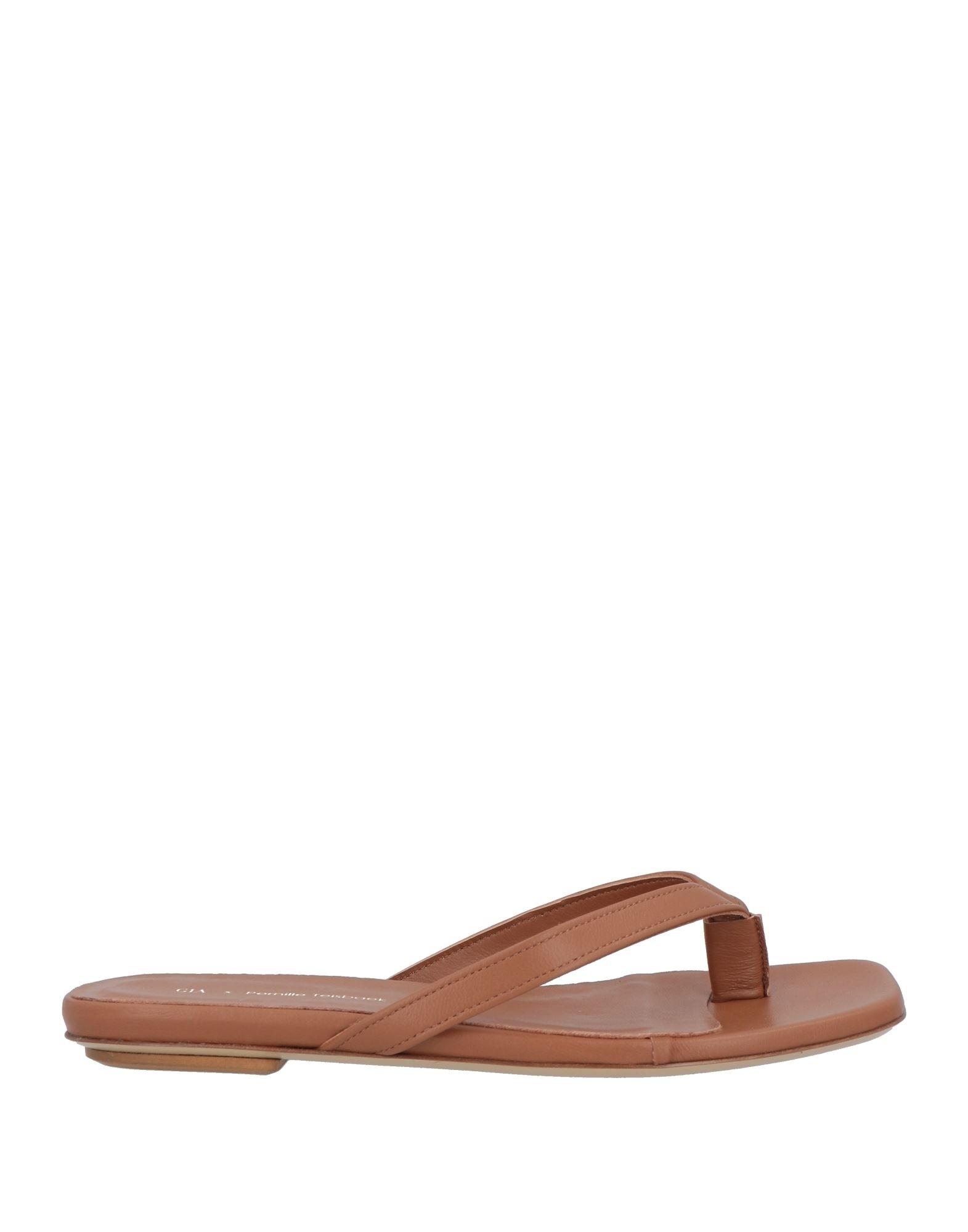 GIA X PERNILLE Toe Post Sandals in Brown | Lyst
