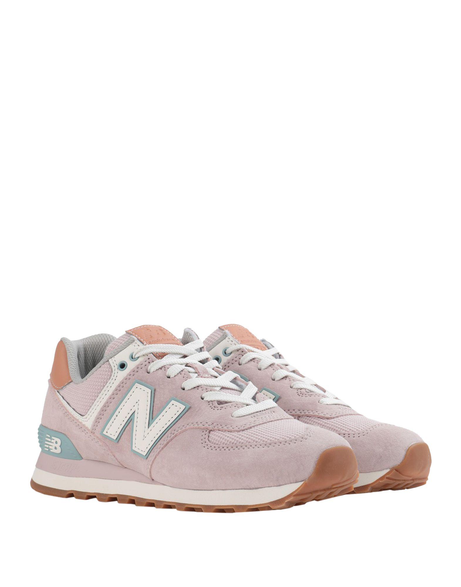 New Balance Suede Low-tops & Sneakers in Pink - Lyst