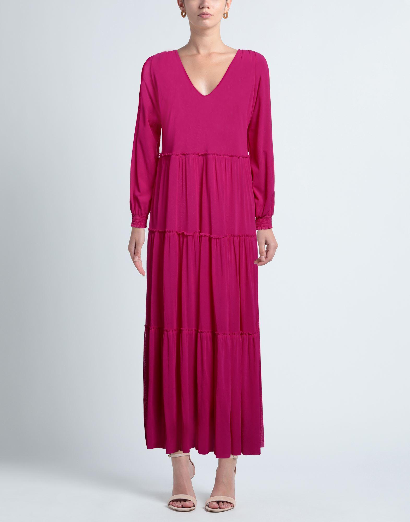 knee length dresses for ladies Fuzzi Sunshine Mesh Tiered Maxi M-XXL main image 0
