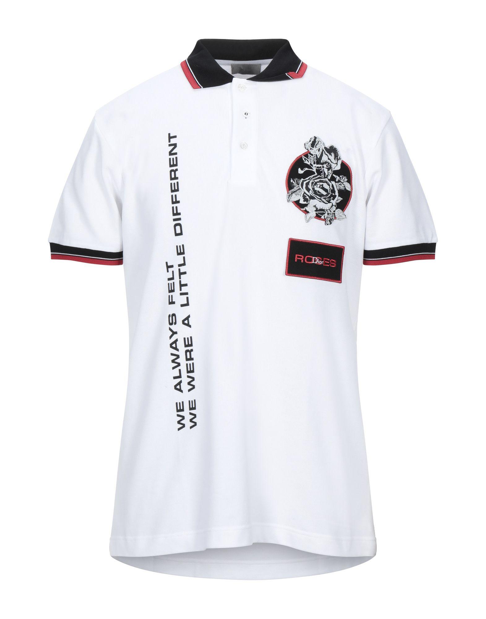 Dior Cotton Polo Shirt in White for Men - Lyst