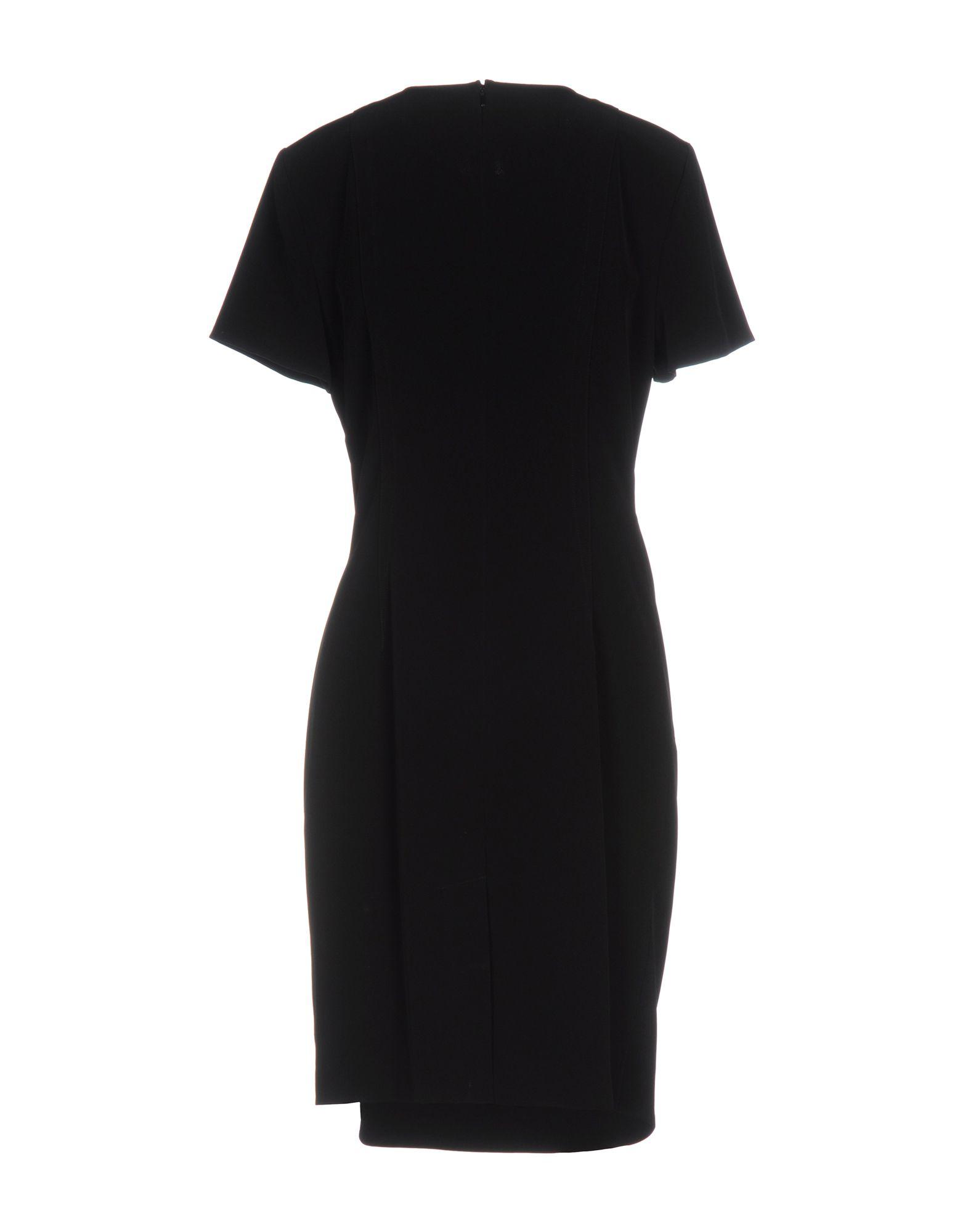 DKNY Satin Kneelength Dress in Black Lyst