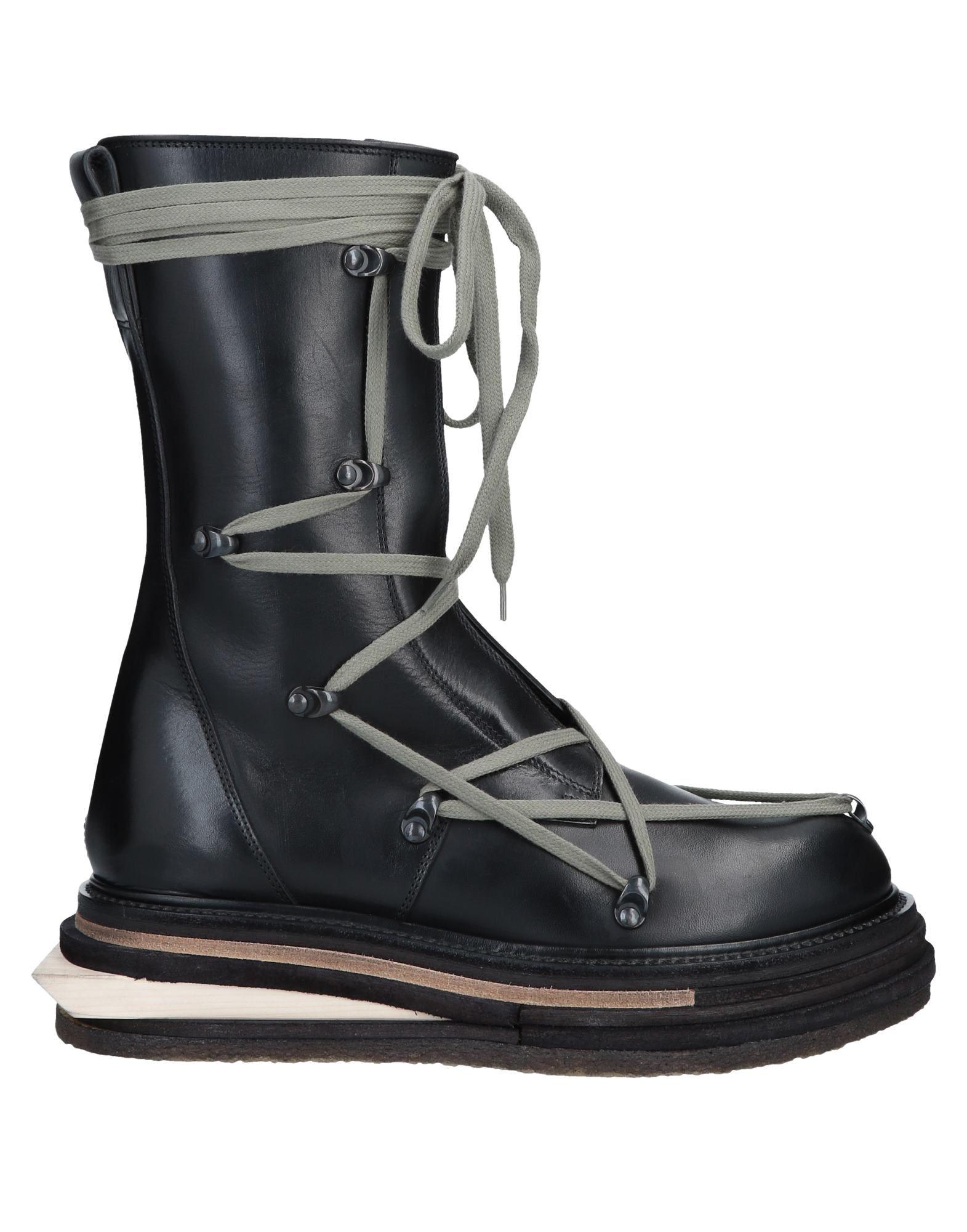 Rick Owens Leather Boots in Black - Lyst